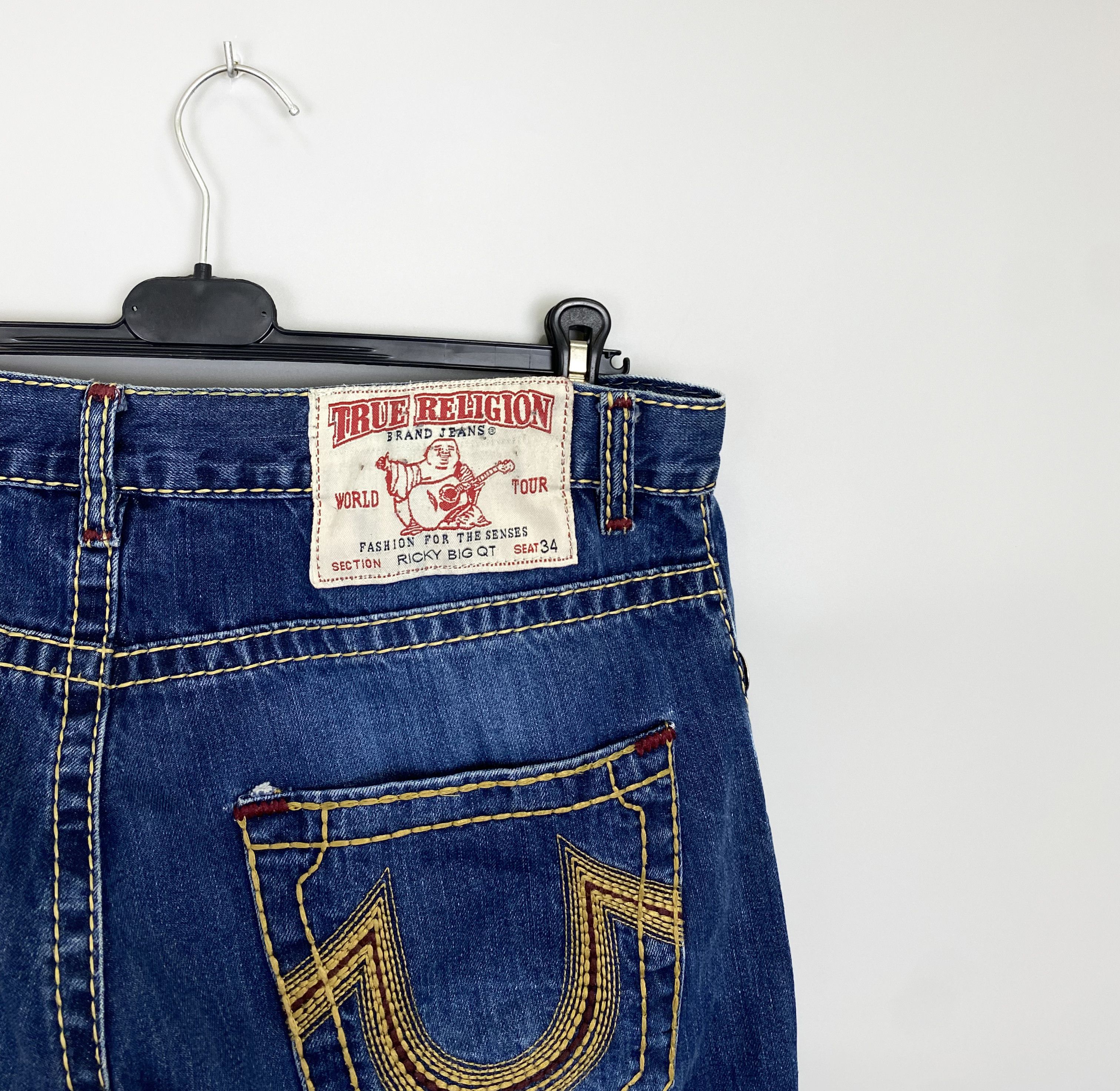 True Religion True Religion Ricky Big QT Vintage Made in USA Jeans Size US 33 - 3 Thumbnail
