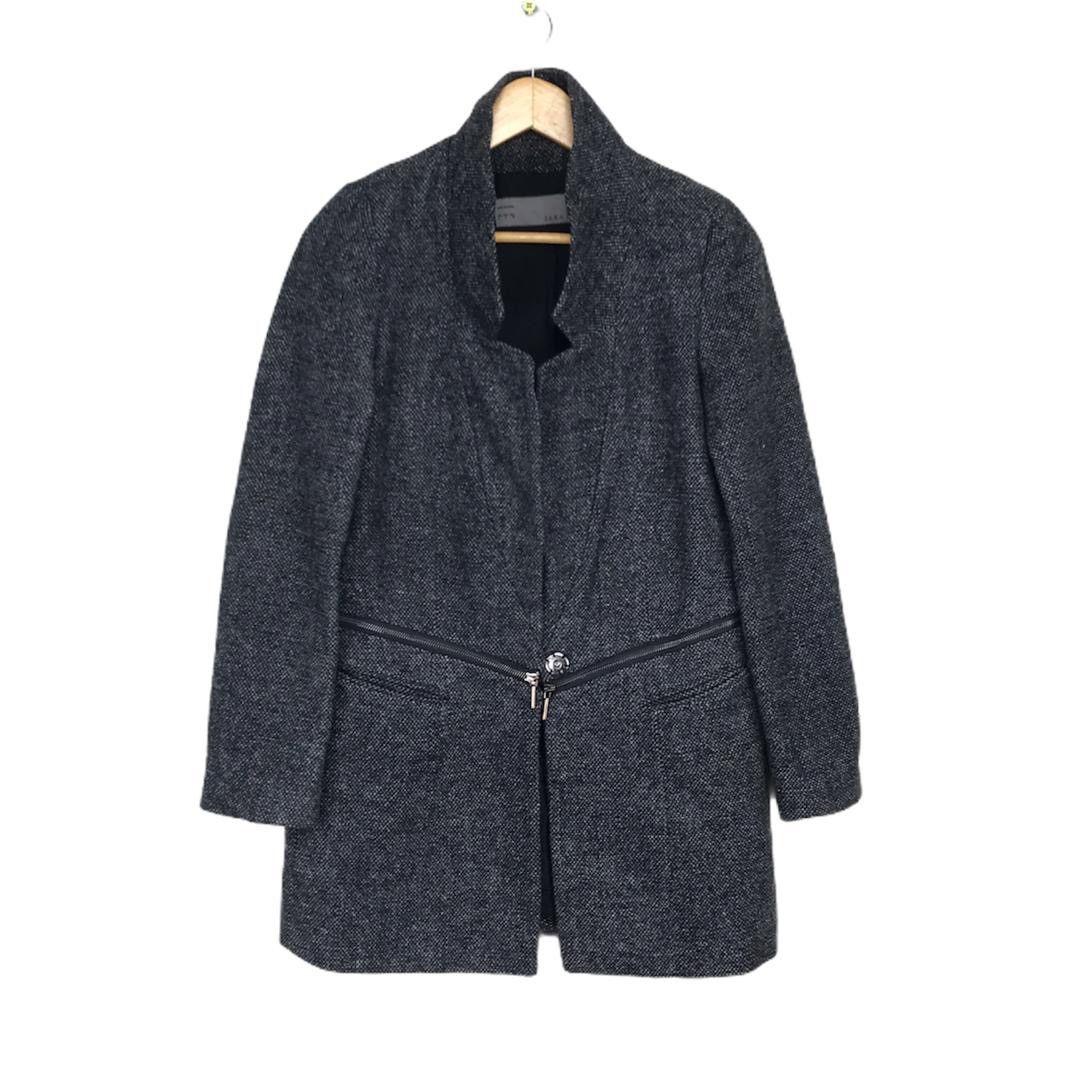 Designer × Zara Acrylic wool jacket single buttom plus zipper Size US S / EU 44-46 / 1 - 1 Thumbnail