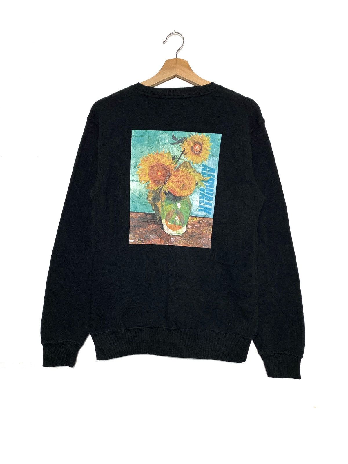 image of Airwalk Center Logo With Backhit Logo Crewneck Sweatshirt in Black, Men's (Size Medium)