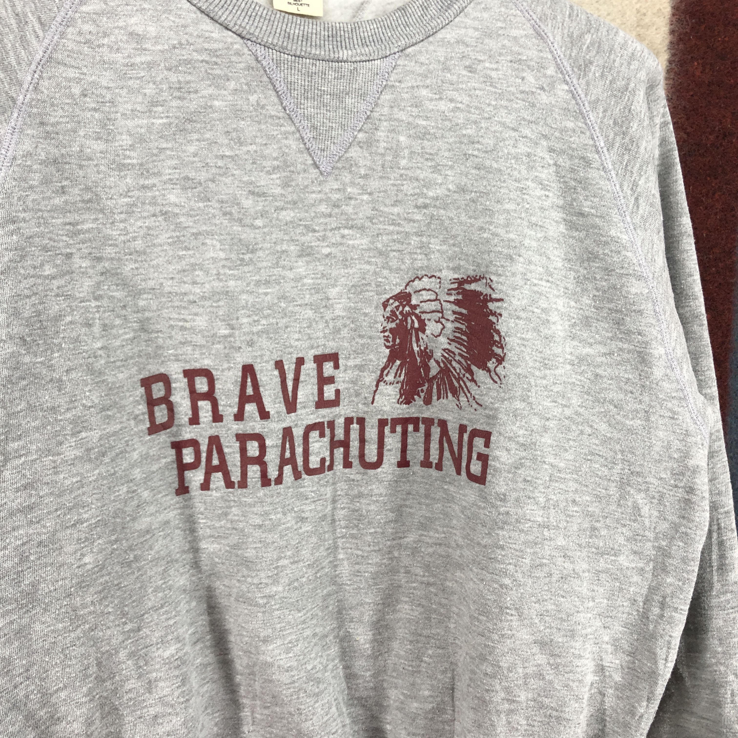 Japanese Brand BRAVE PARACHUTING Crew Neck Sweatshirt #0611/Z Size US M / EU 48-50 / 2 - 2 Thumbnail