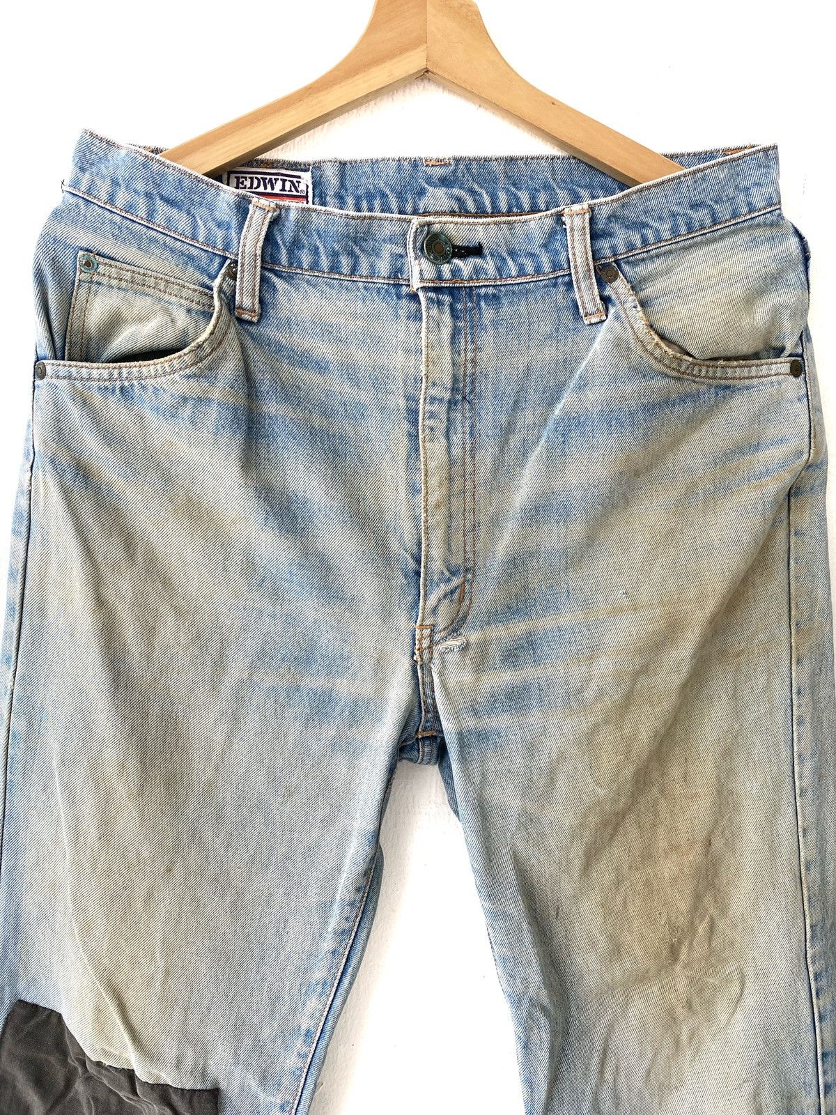 Edwin × Vintage Vintage Edwin Patches Denim Jeans Size US 31 - 4 Thumbnail