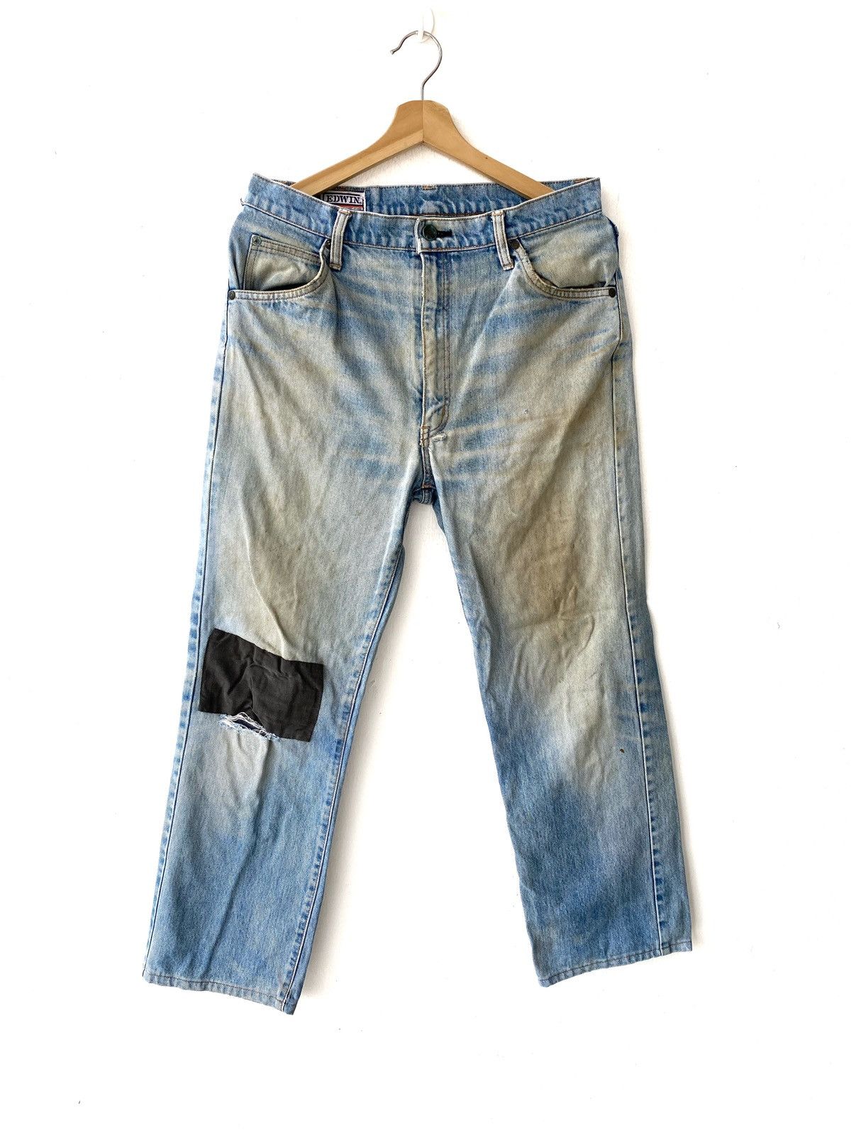 Edwin × Vintage Vintage Edwin Patches Denim Jeans Size US 31 - 1 Thumbnail