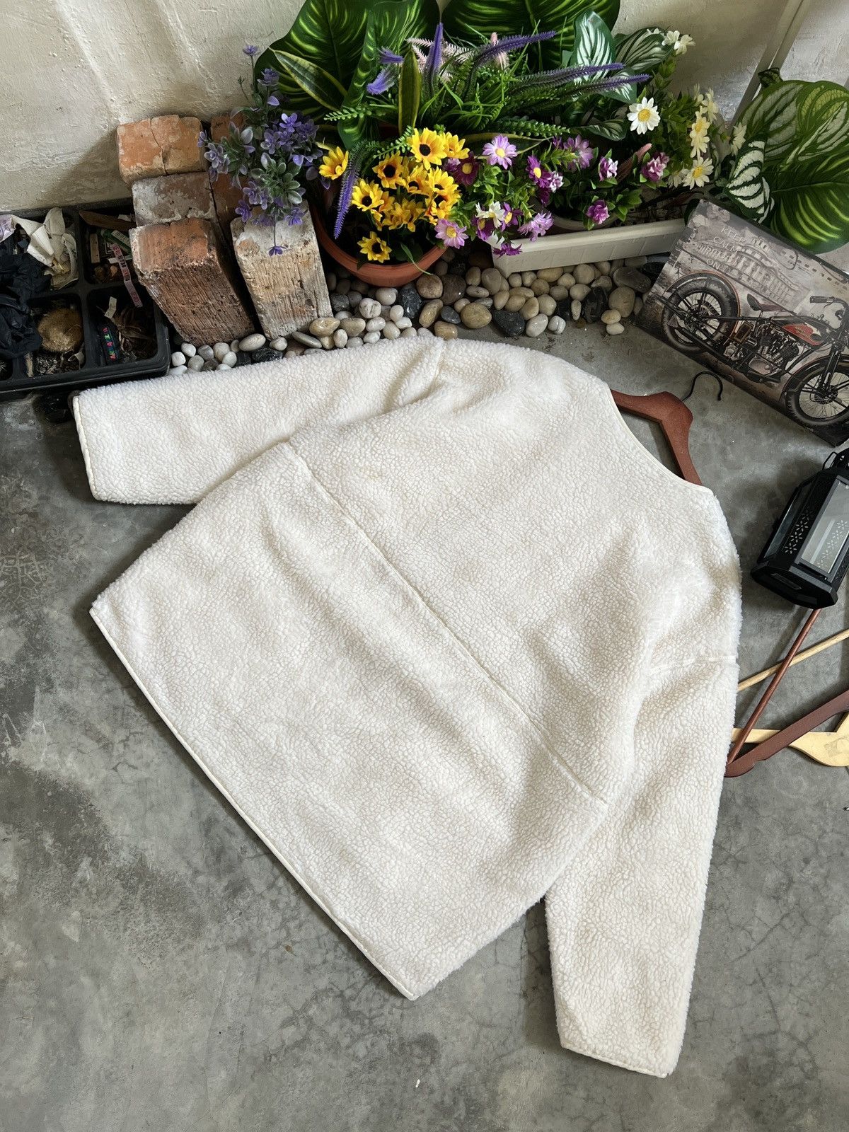 Japanese Brand × Vintage Vintage 🖤 Gu Deep Pile Sherpa Riversible Cardigan Jacket Size US XL / EU 56 / 4 - 8 Thumbnail