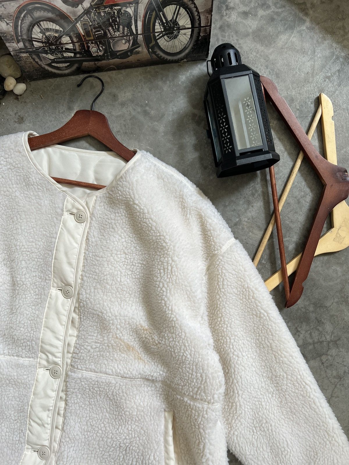 Japanese Brand × Vintage Vintage 🖤 Gu Deep Pile Sherpa Riversible Cardigan Jacket Size US XL / EU 56 / 4 - 17 Thumbnail