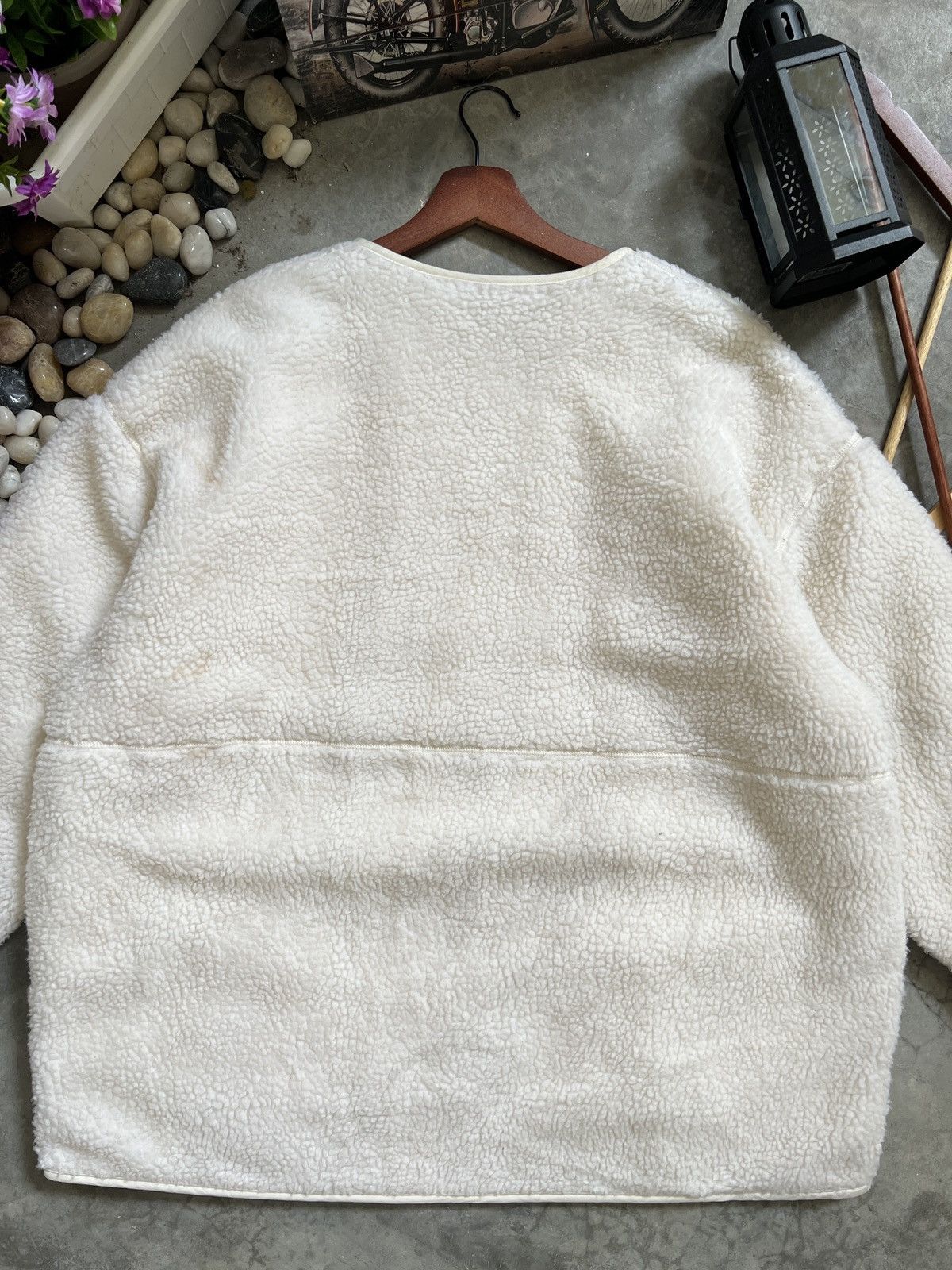 Japanese Brand × Vintage Vintage 🖤 Gu Deep Pile Sherpa Riversible Cardigan Jacket Size US XL / EU 56 / 4 - 6 Thumbnail