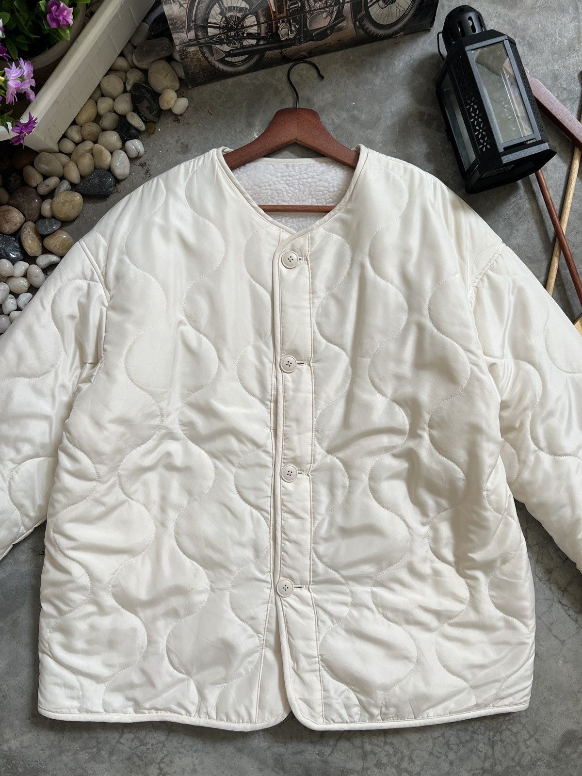 Japanese Brand × Vintage Vintage 🖤 Gu Deep Pile Sherpa Riversible Cardigan Jacket Size US XL / EU 56 / 4 - 10 Thumbnail