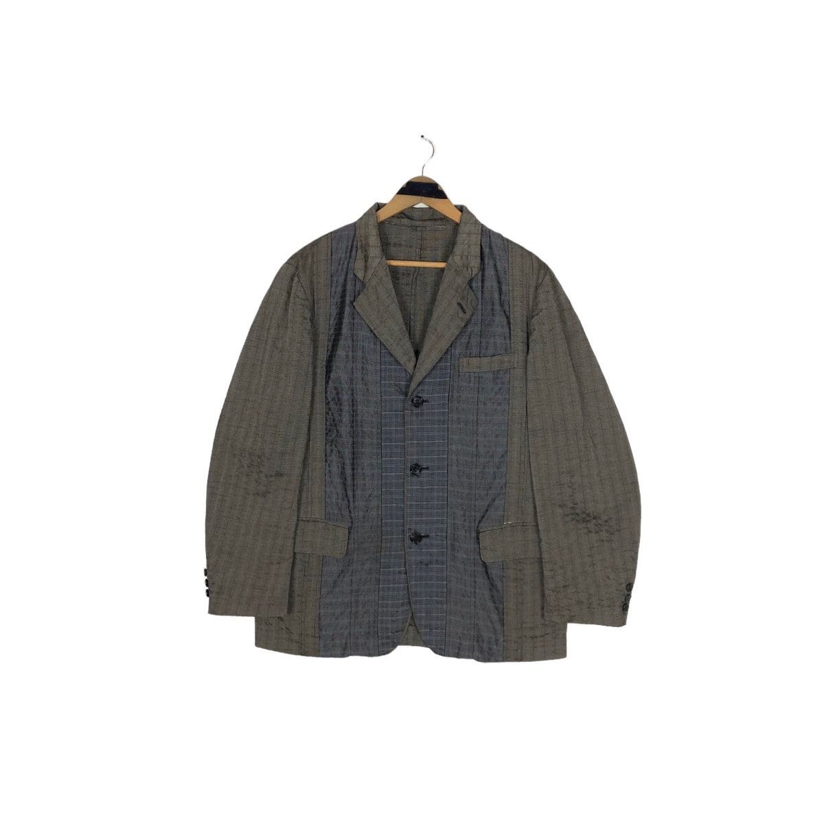Comme des Garcons Vintage 90s Comme Des Garcons Homme Plus Patchwork Coat Size US M / EU 48-50 / 2 - 2 Thumbnail