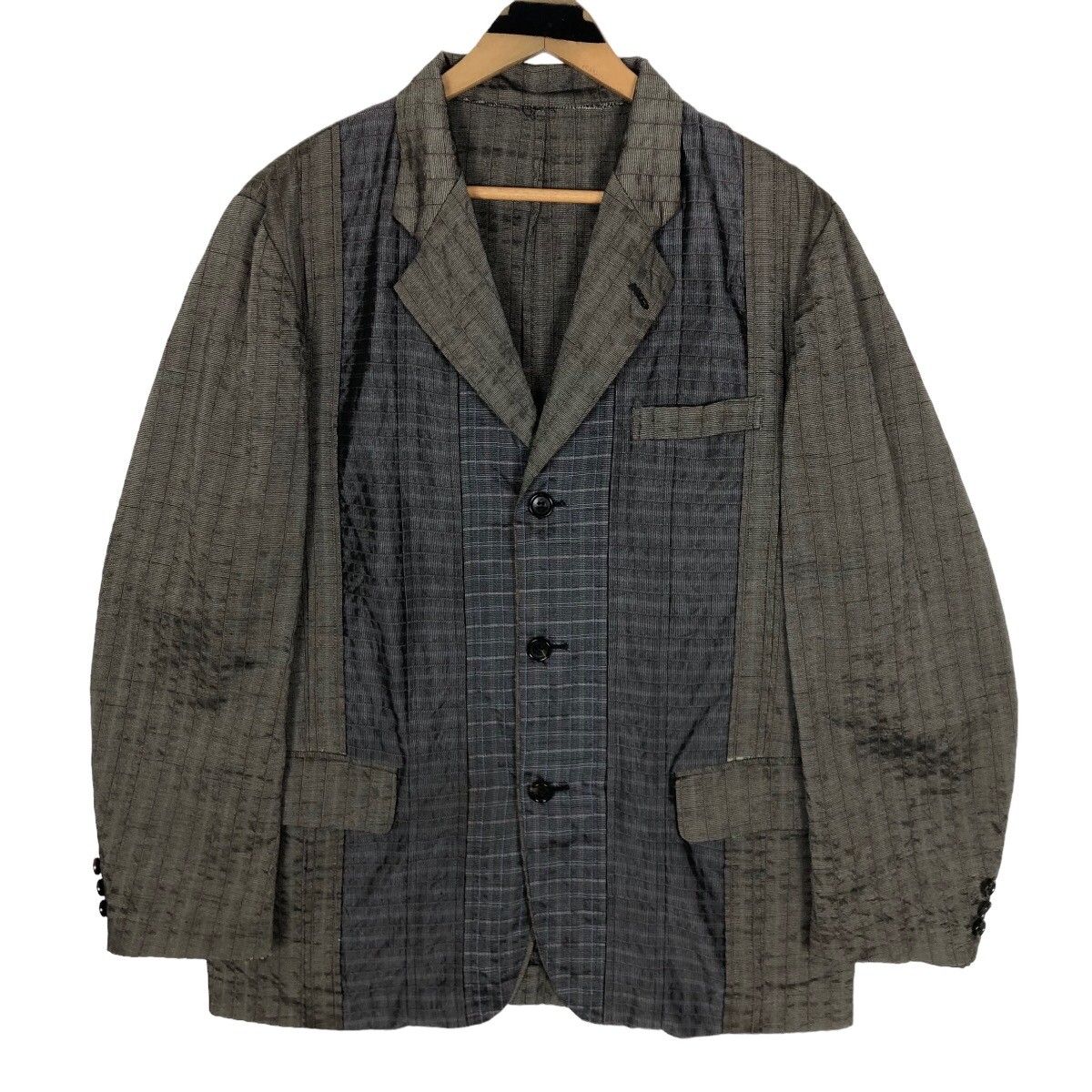 Pre-owned Comme Des Garcons X Comme Des Garcons Homme Vintage 90's Comme Des Garcons Homme Plus Patchwork Coat In Green