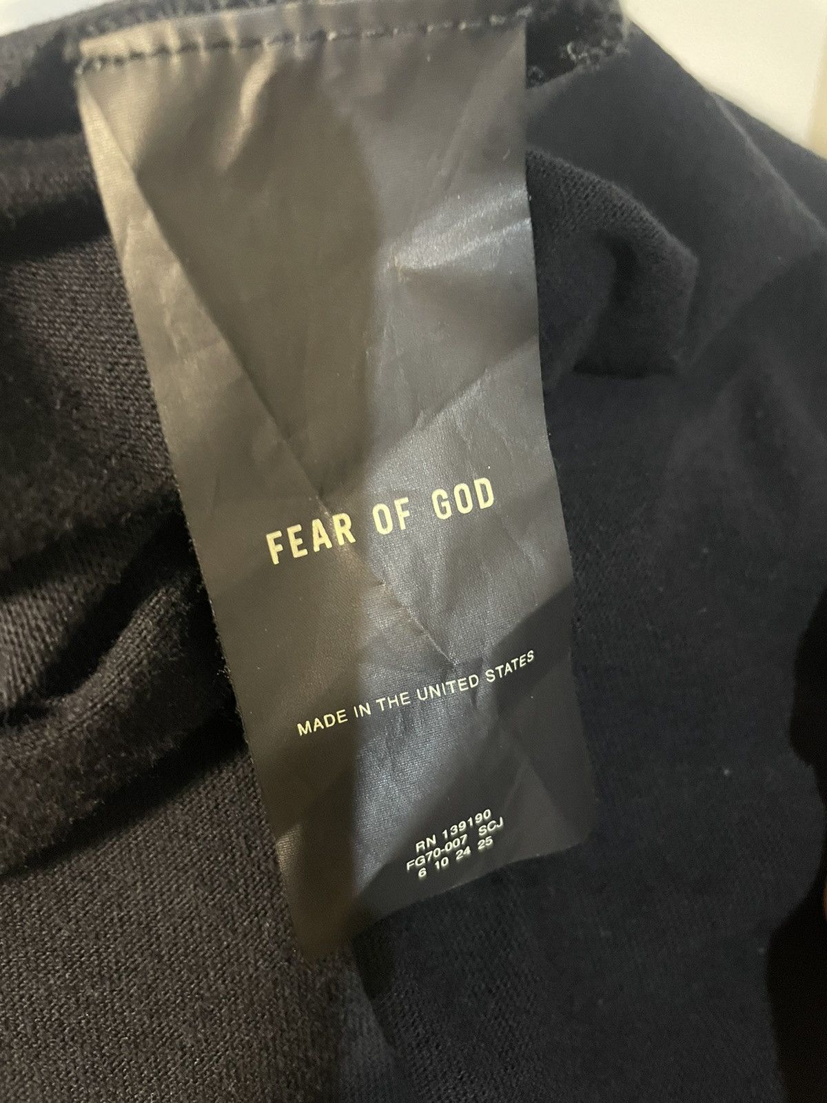 Fear of God FOG Black Face Mask Scarf 7th Collection Size ONE SIZE - 2 Thumbnail