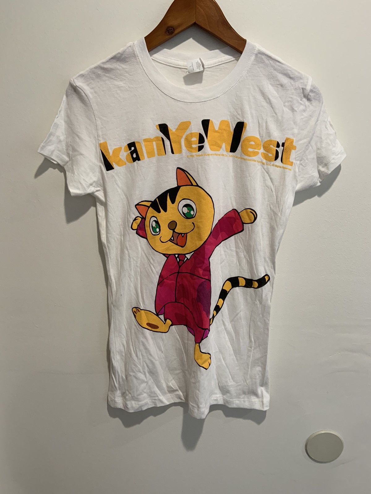 image of Vintage Kanye West Graduation Cat Tee in White, Men's (Size XS)