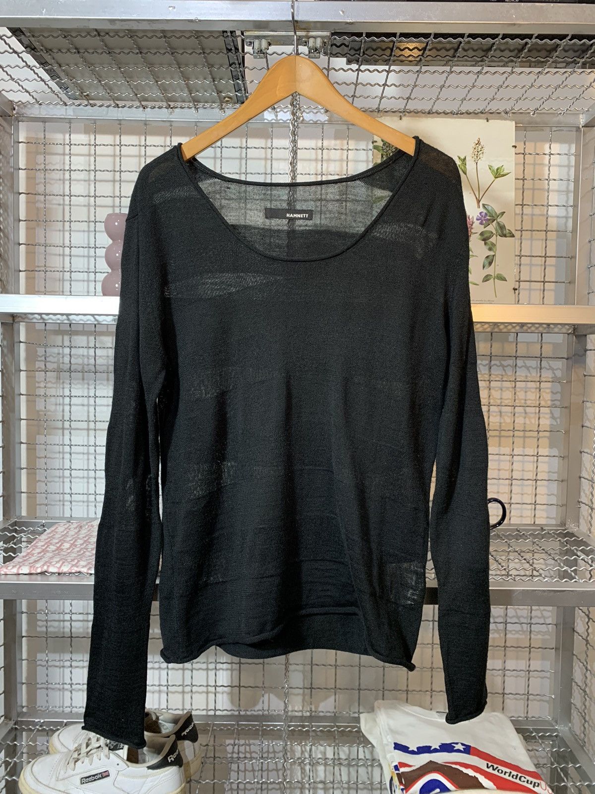 image of Katharine Hamnett London Mesh Top in Black, Men's (Size Large)