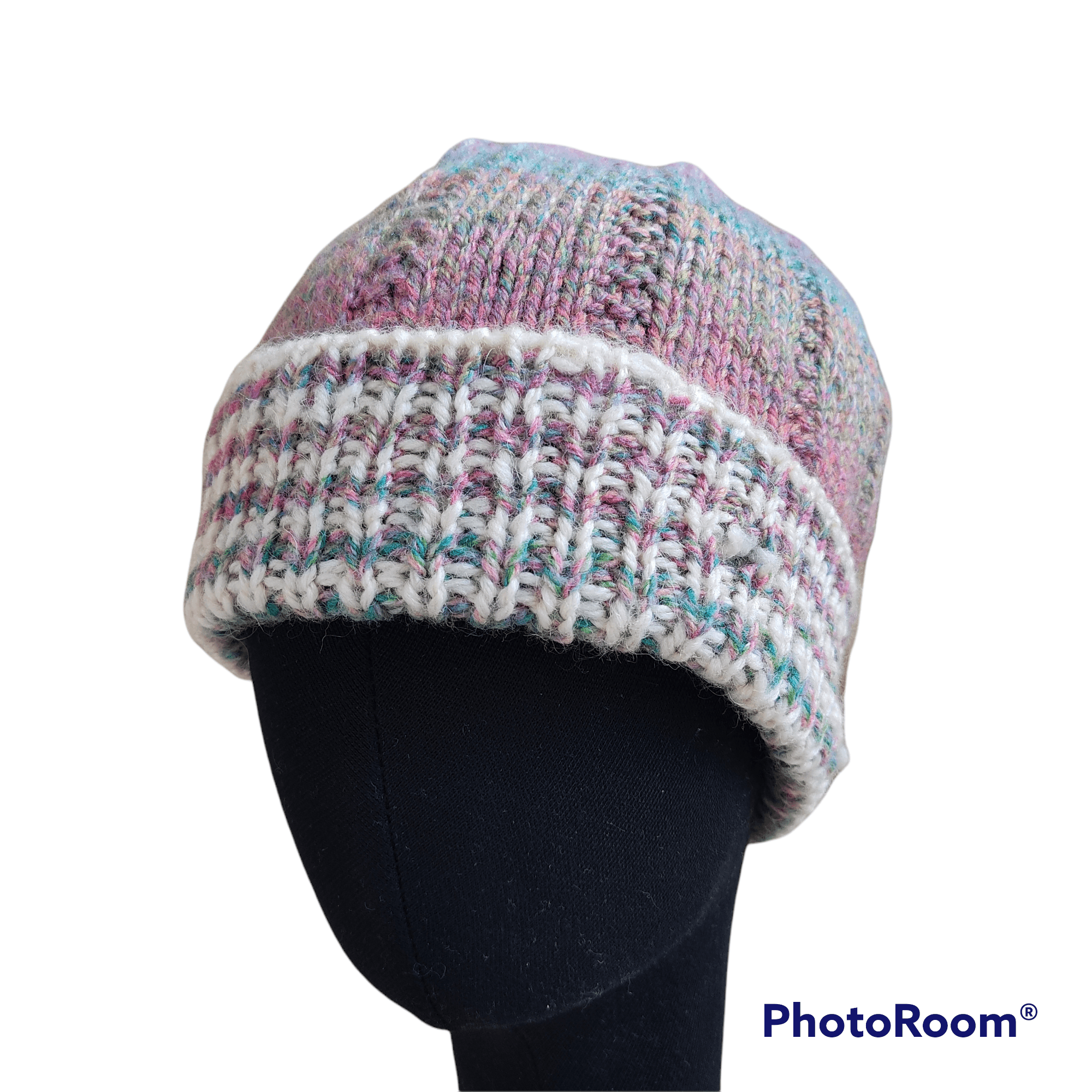 Multicolor Beanie Hat Knitted
