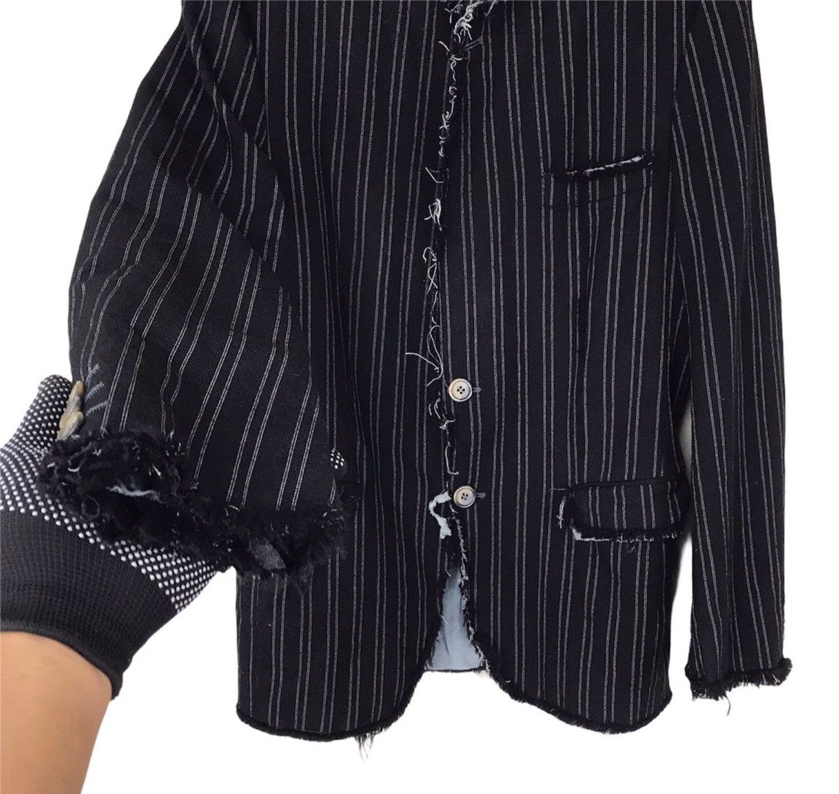 Pierre Balmain Balmain Trashed Distressed coat jacket slim fit Size US M / EU 48-50 / 2 - 5 Thumbnail