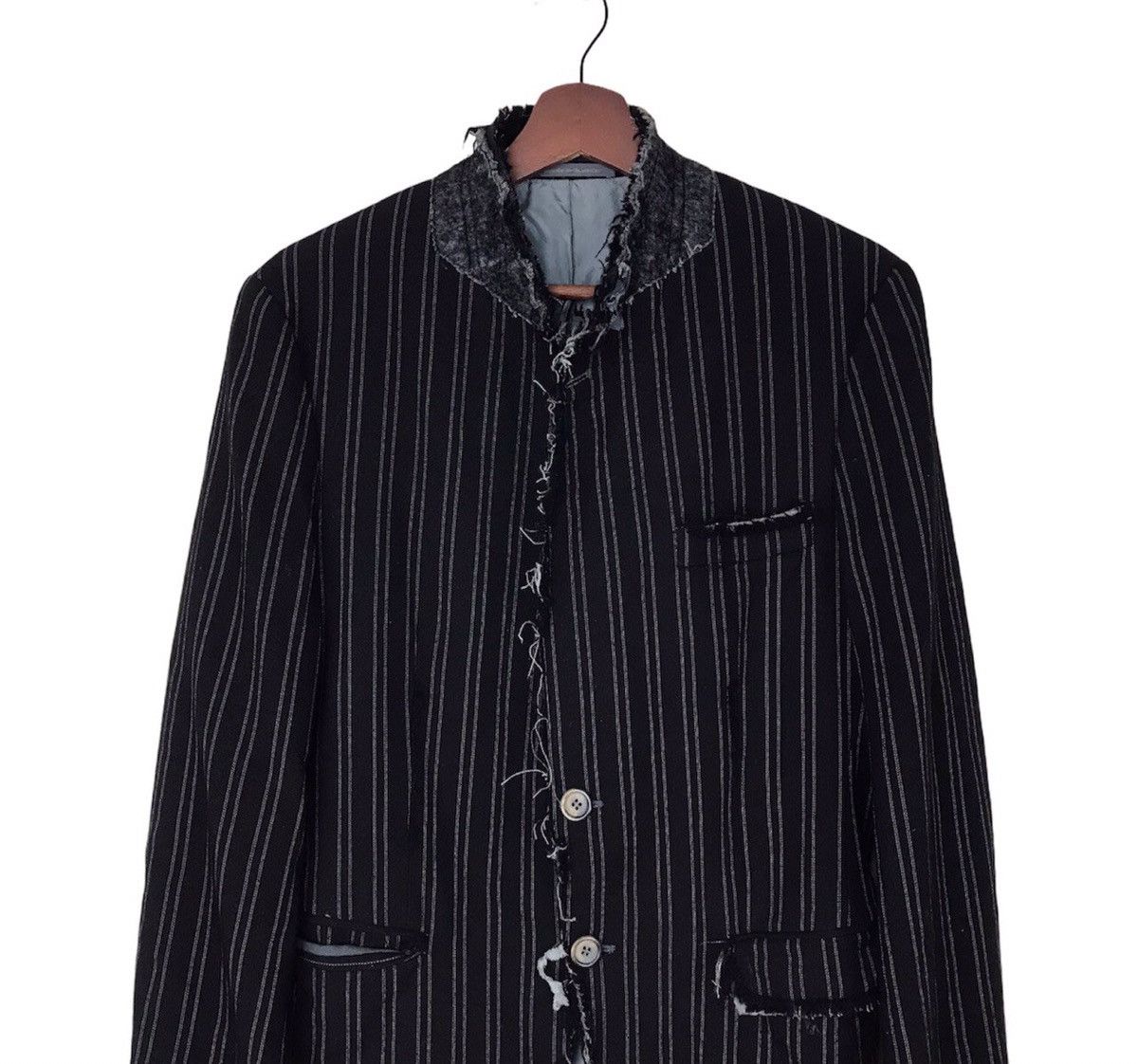 Pierre Balmain Balmain Trashed Distressed coat jacket slim fit Size US M / EU 48-50 / 2 - 2 Thumbnail