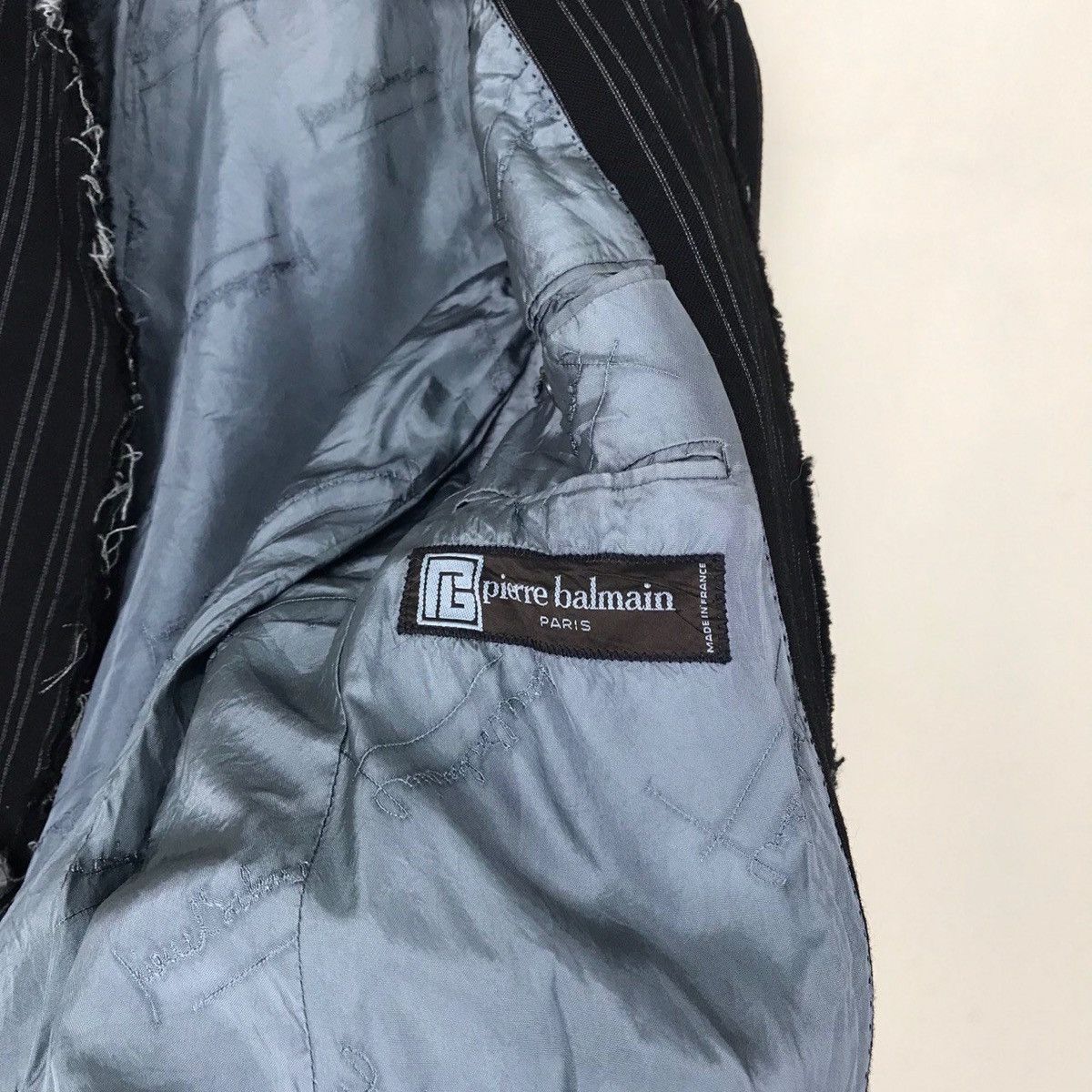 Pierre Balmain Balmain Trashed Distressed coat jacket slim fit Size US M / EU 48-50 / 2 - 11 Thumbnail
