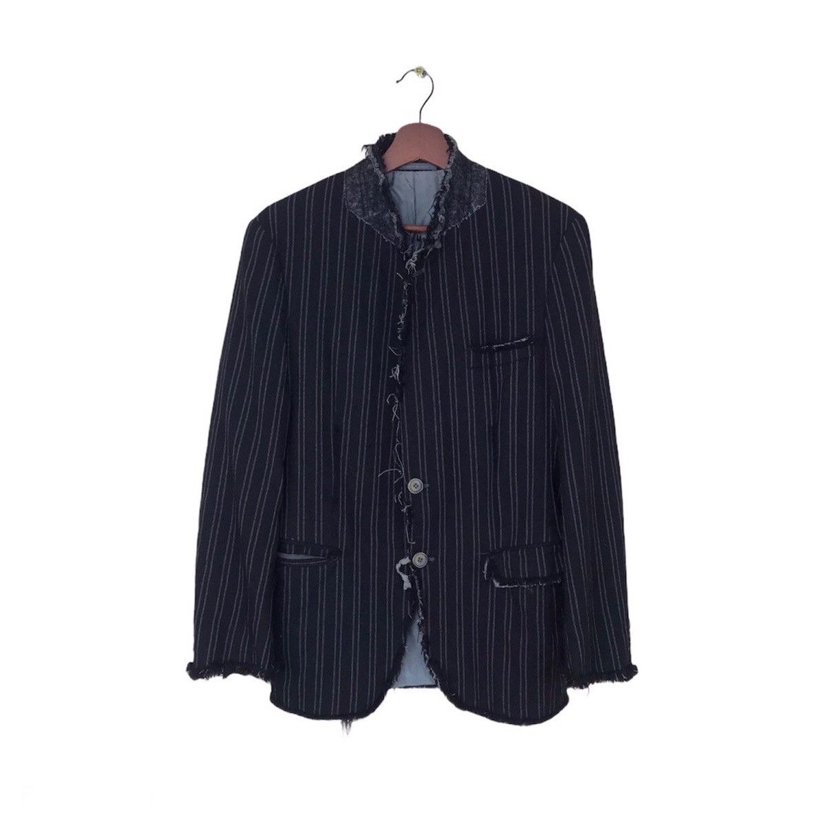 Pierre Balmain Balmain Trashed Distressed coat jacket slim fit Size US M / EU 48-50 / 2 - 1 Thumbnail