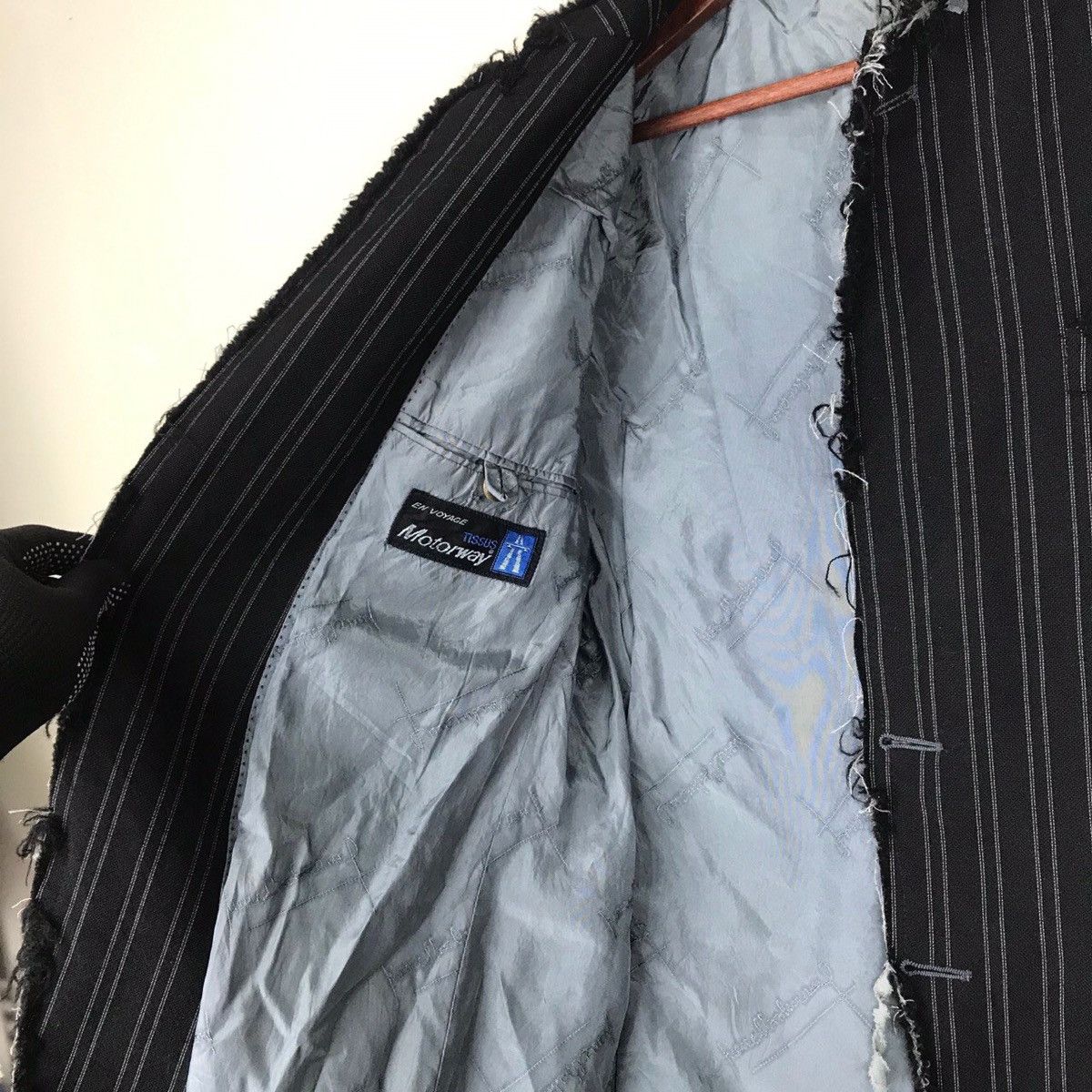 Pierre Balmain Balmain Trashed Distressed coat jacket slim fit Size US M / EU 48-50 / 2 - 12 Thumbnail