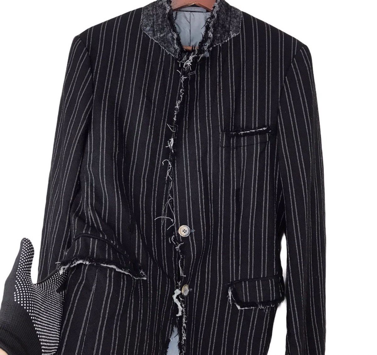 Pierre Balmain Balmain Trashed Distressed coat jacket slim fit Size US M / EU 48-50 / 2 - 6 Thumbnail