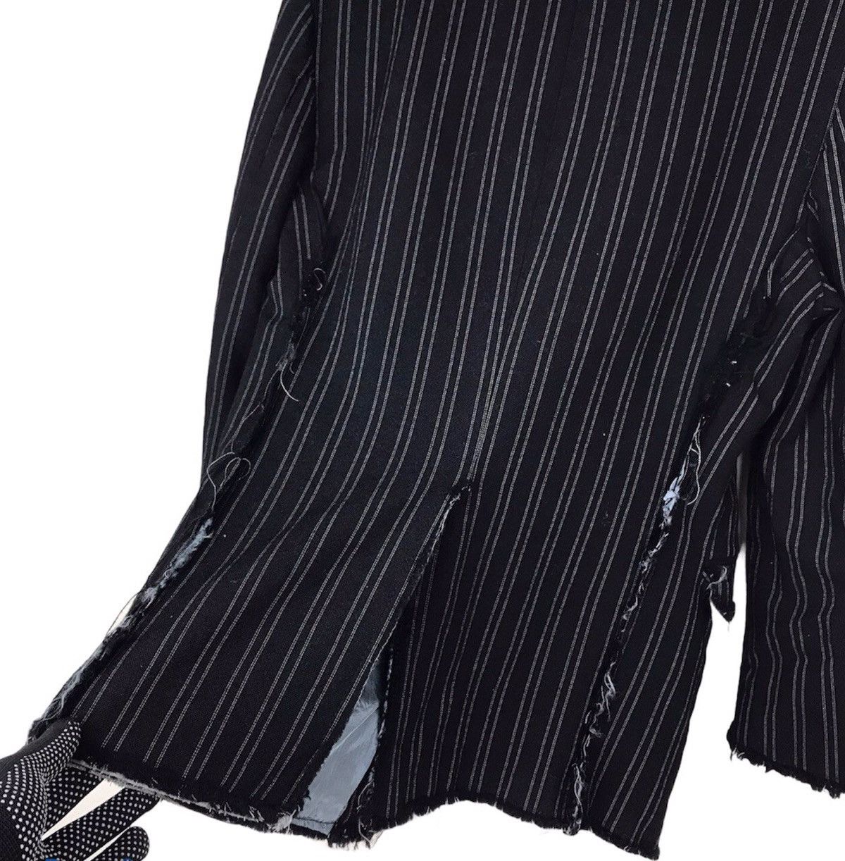 Pierre Balmain Balmain Trashed Distressed coat jacket slim fit Size US M / EU 48-50 / 2 - 9 Thumbnail