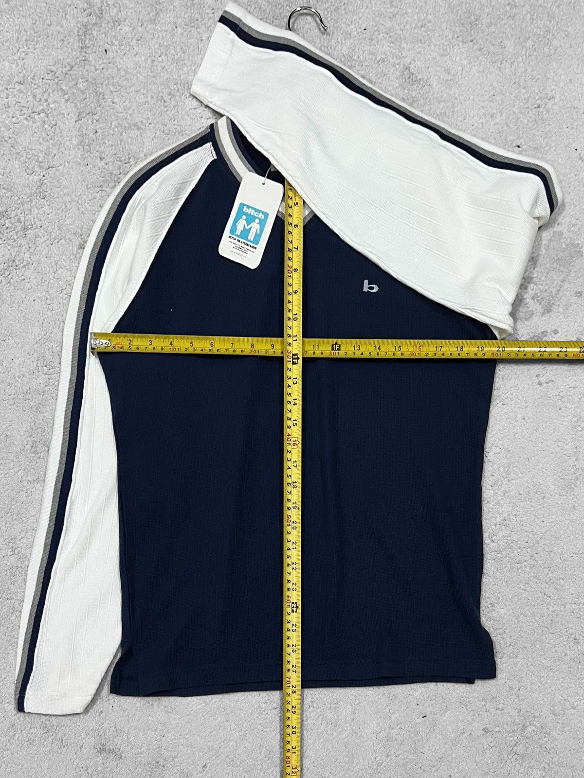 Designer × Vintage 90s BITCH SKATEBOARD BRAND NAVY SIDE STRIPE TAG (DEADSTOCK) Size US M / EU 48-50 / 2 - 15 Thumbnail
