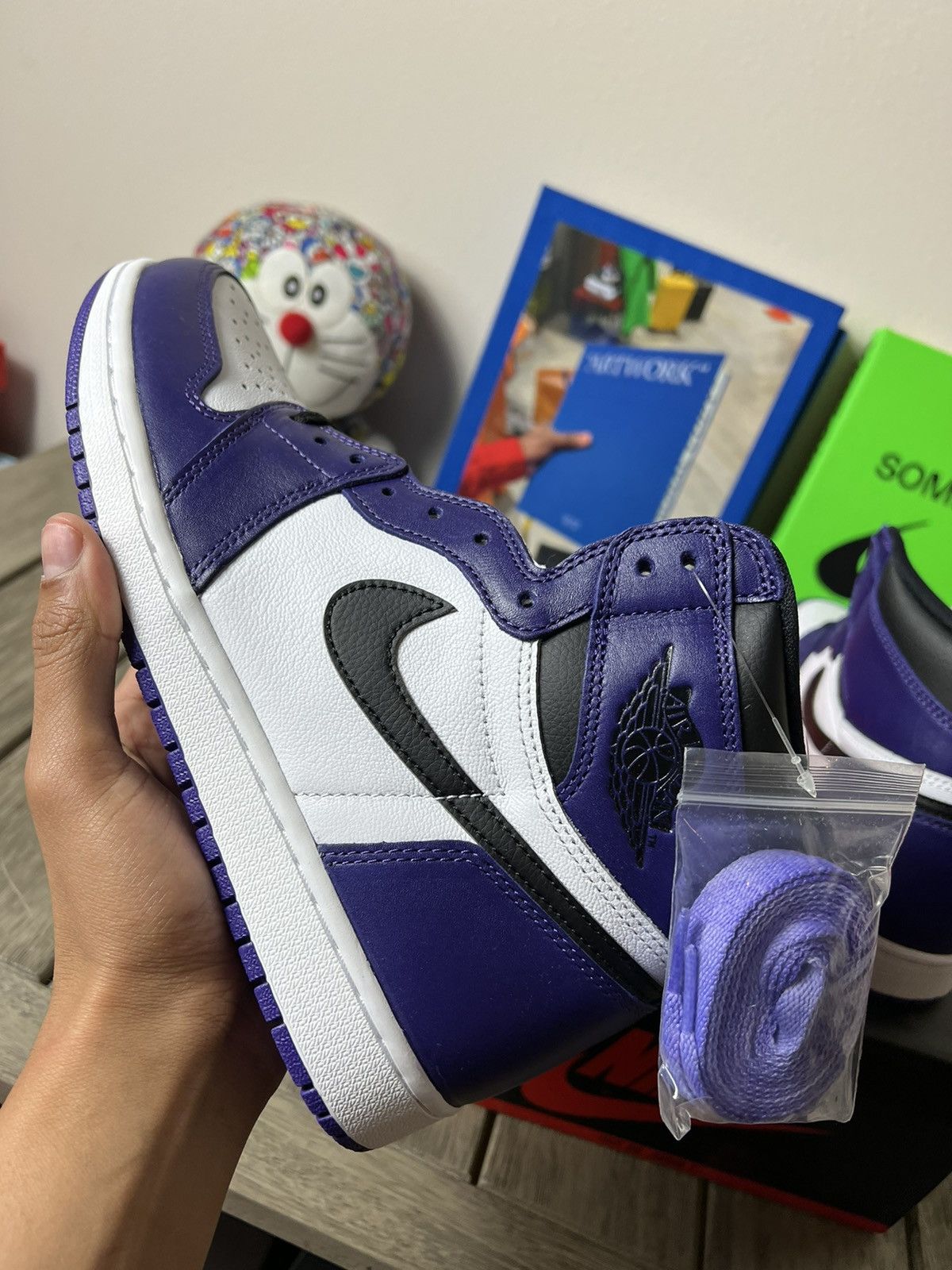 Jordan Brand Air Jordan 1 Retro High OG Court Purple Size US 8 / EU 41 - 5 Thumbnail