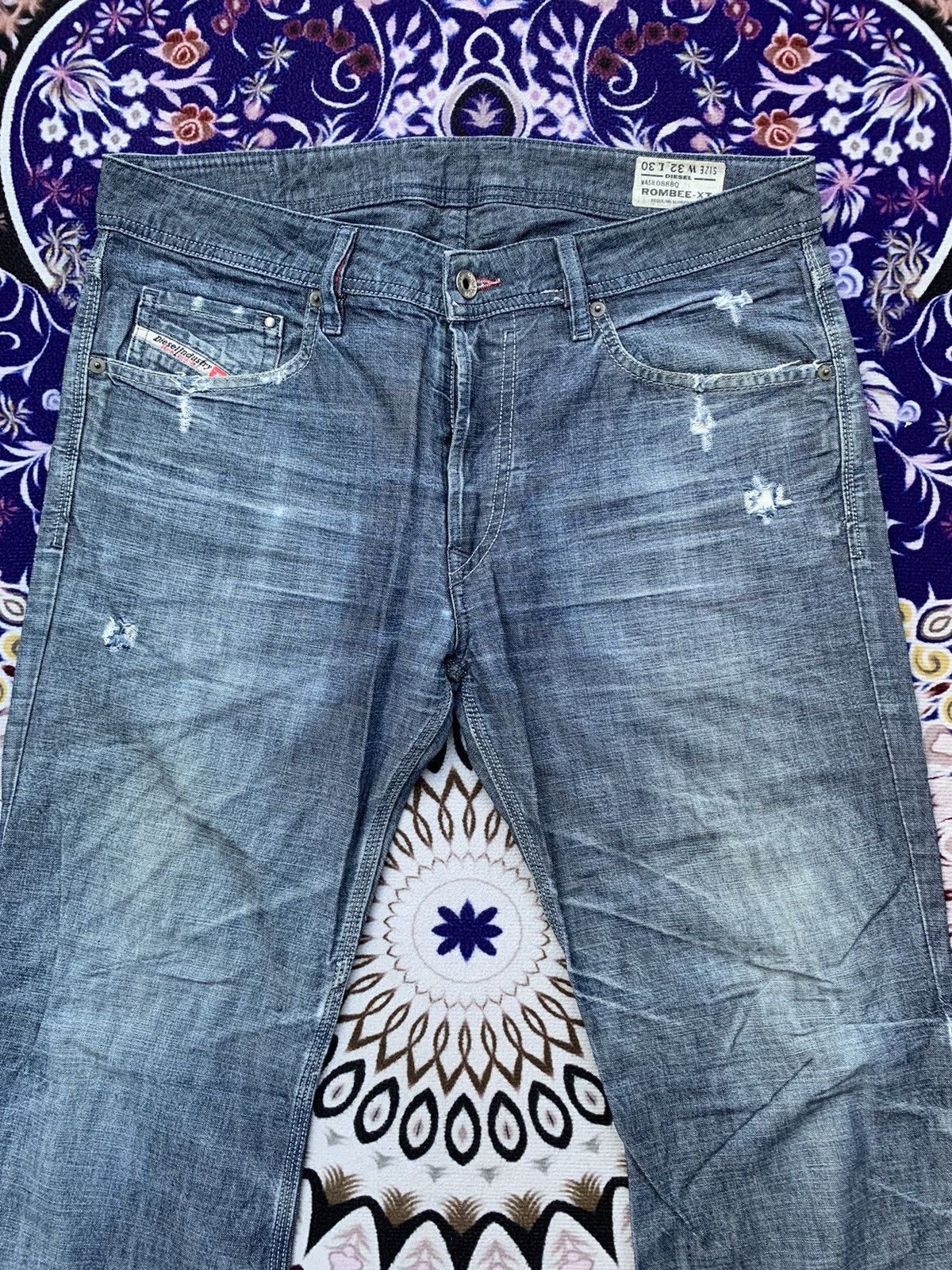 Diesel × Vintage Diesel Distressed Denim Size US 36 / EU 52 - 2 Thumbnail