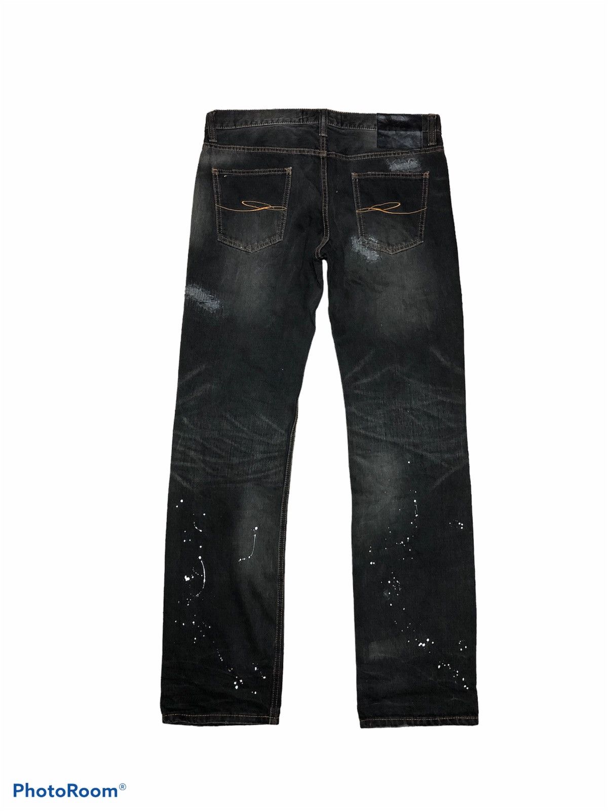 Japanese Brand DIABLO WASHED BLACK BORO DENIM Size US 34 / EU 50 - 2 Thumbnail