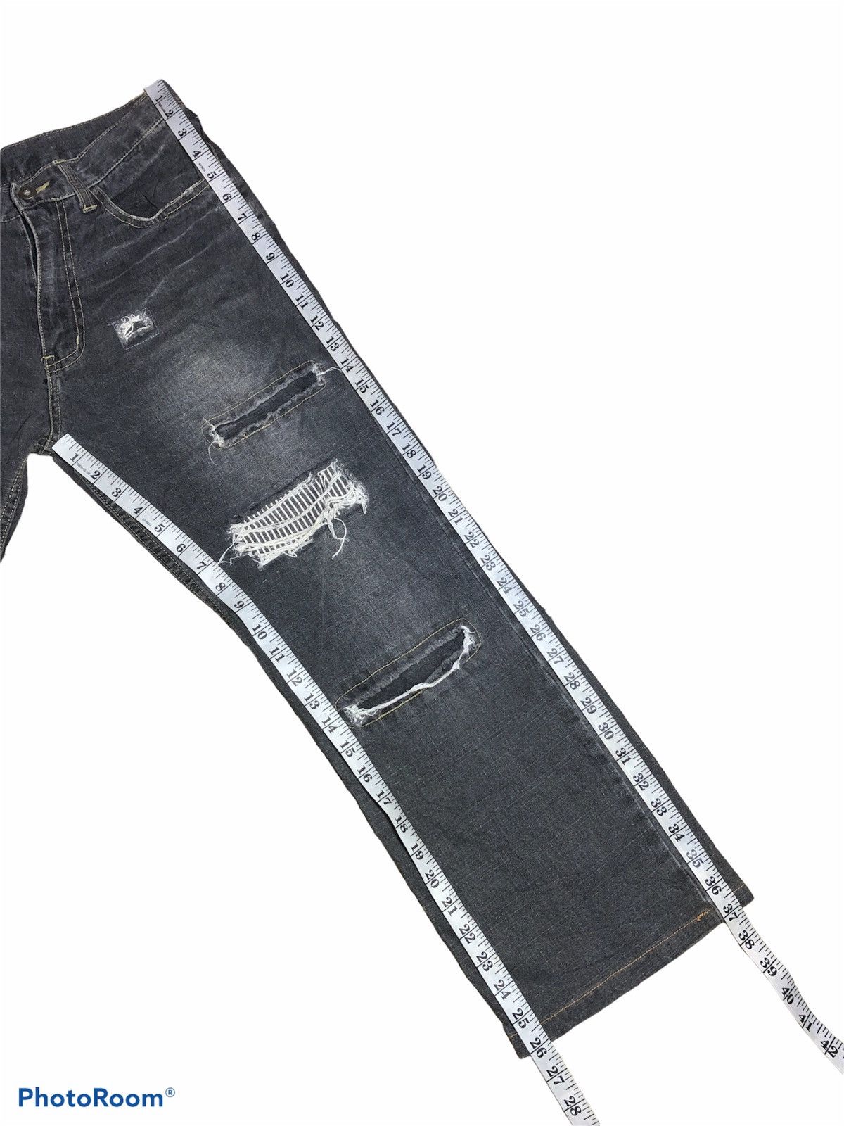 Hypebeast BAGGY⚡️⚡️FREE BEAT DISTRESSED WASHED BLACK DENIM Size US 30 / EU 46 - 7 Thumbnail