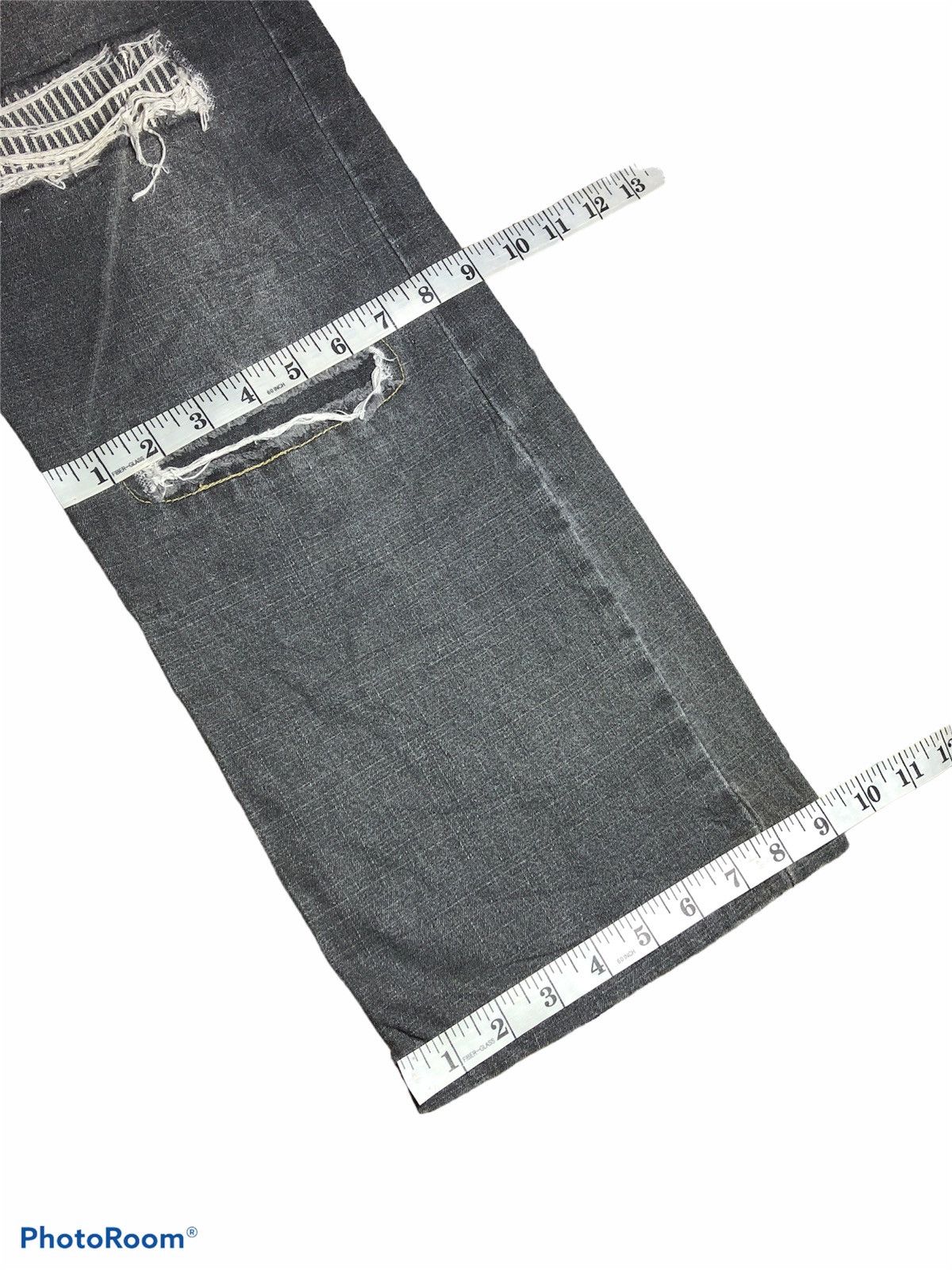 Hypebeast BAGGY⚡️⚡️FREE BEAT DISTRESSED WASHED BLACK DENIM Size US 30 / EU 46 - 6 Thumbnail