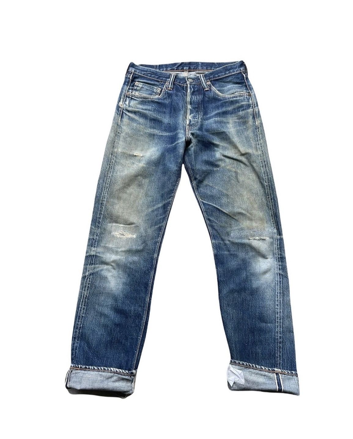 Full Count & Co. Vintage Full COUNT Japan Selvedge Distressed & Rework Denim Size US 29 - 1 Thumbnail