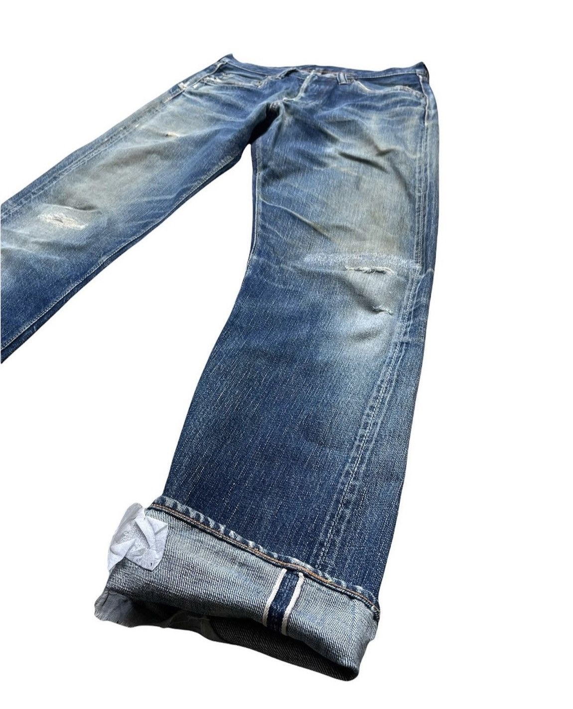 Full Count & Co. Vintage Full COUNT Japan Selvedge Distressed & Rework Denim Size US 29 - 5 Thumbnail