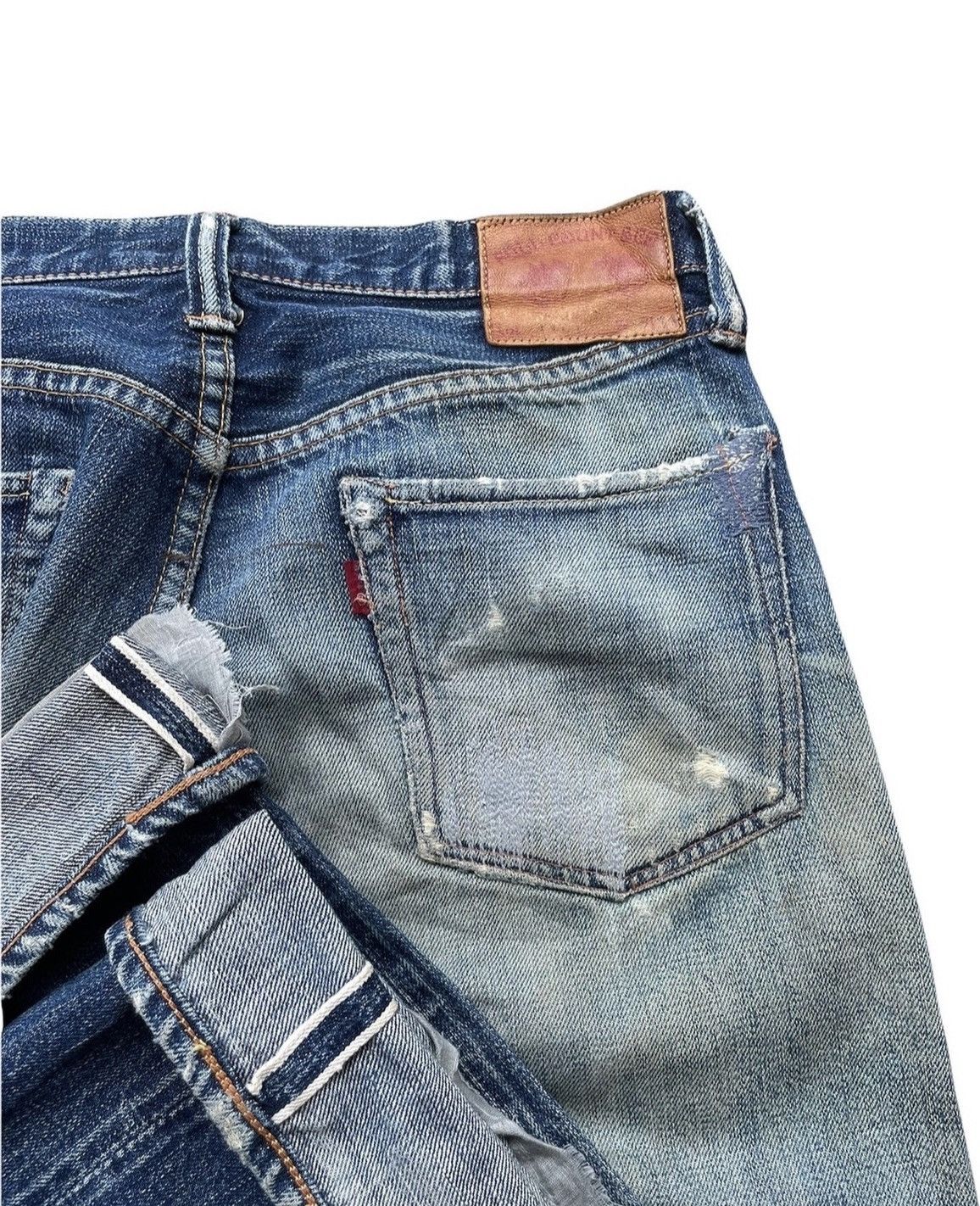 Full Count & Co. Vintage Full COUNT Japan Selvedge Distressed & Rework Denim Size US 29 - 2 Thumbnail