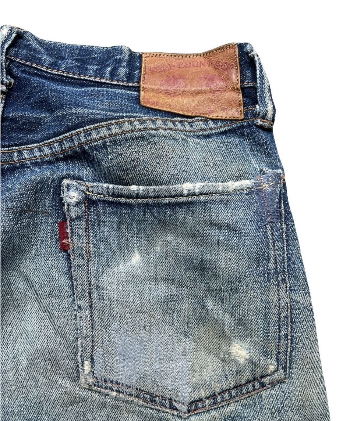 Full Count & Co. Vintage Full COUNT Japan Selvedge Distressed & Rework Denim Size US 29 - 16 Thumbnail