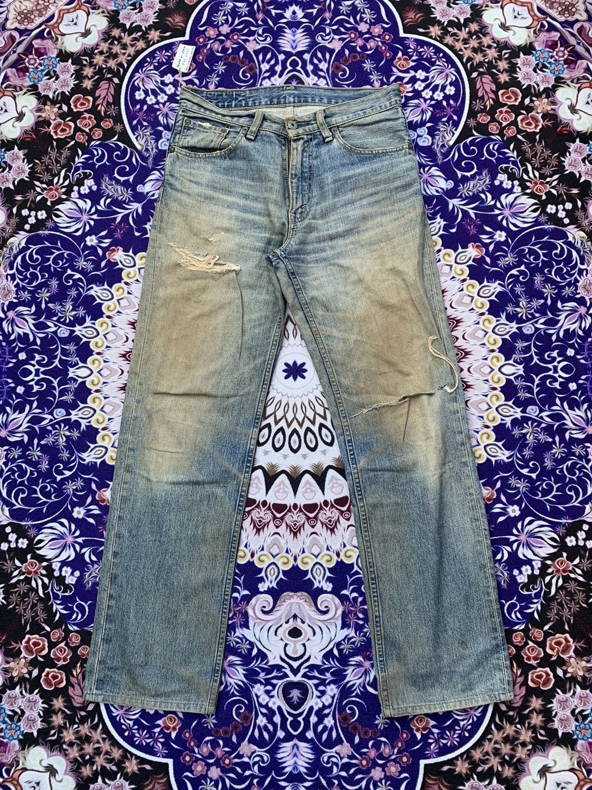 Levi's Vintage Clothing Vintage Levis 502 Distressed Denim Size US 30 / EU 46 - 1 Thumbnail