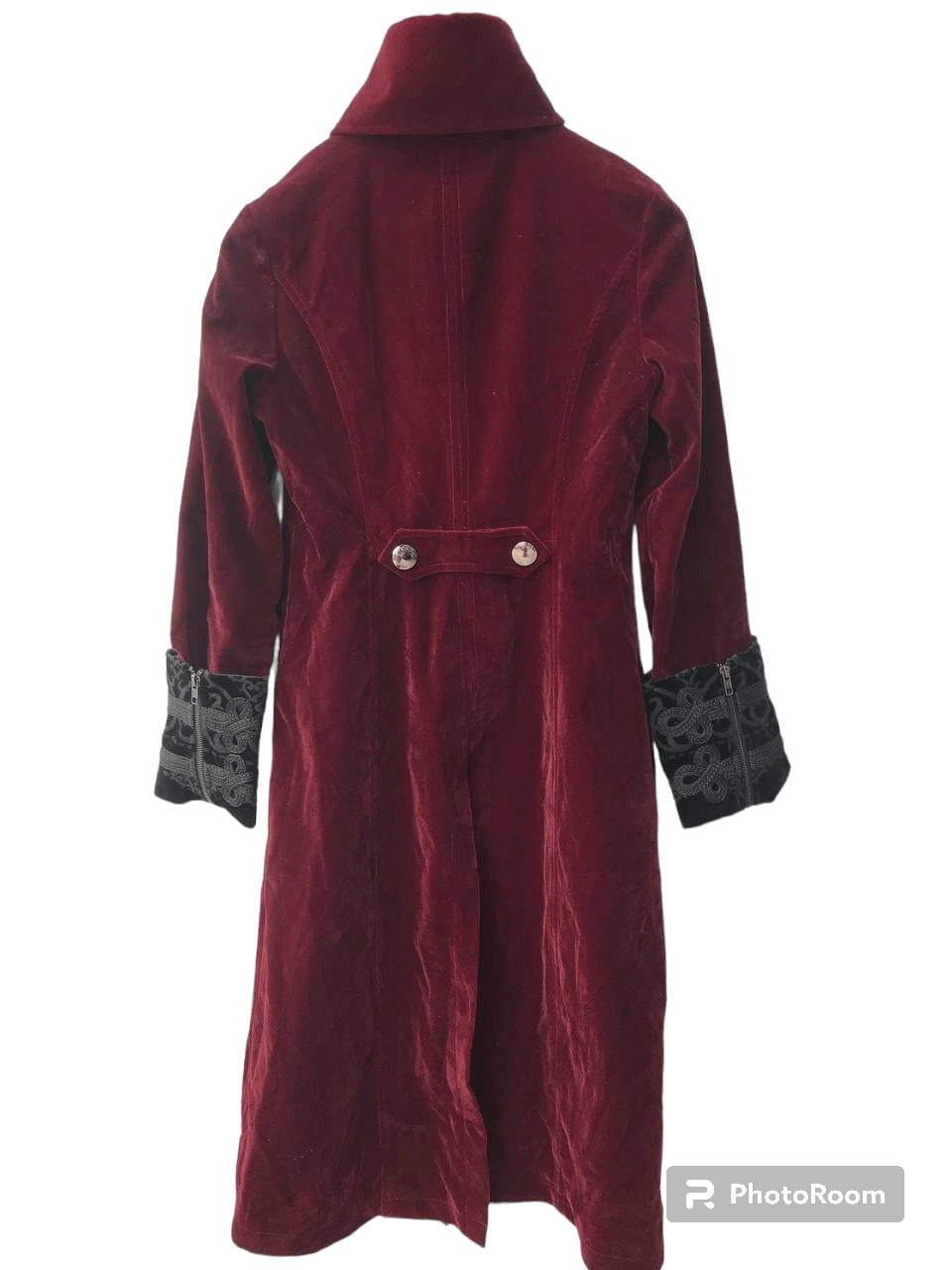 Japanese Brand Rare Punk Rave Gothic Steampunk Velvet Fabric Long Coat Size US M / EU 48-50 / 2 - 8 Thumbnail
