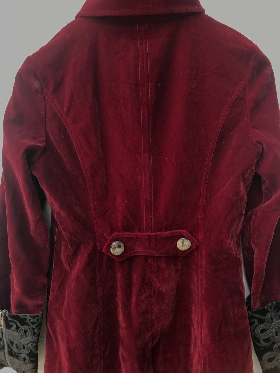 Japanese Brand Rare Punk Rave Gothic Steampunk Velvet Fabric Long Coat Size US M / EU 48-50 / 2 - 9 Thumbnail