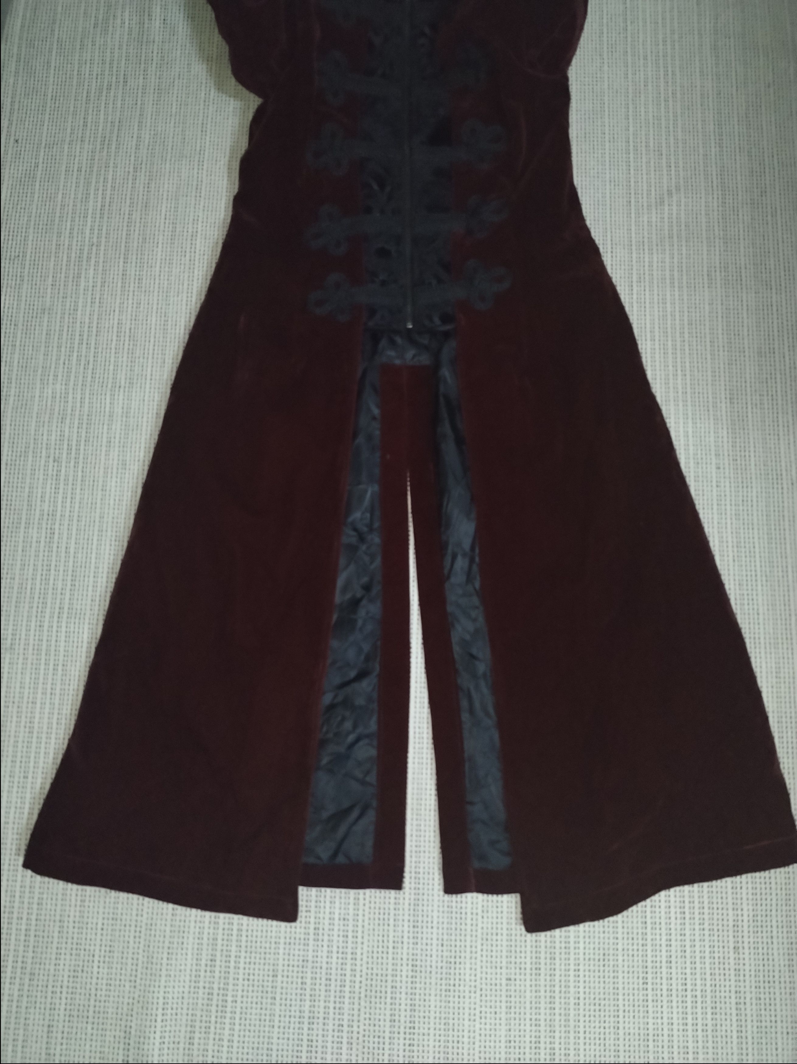 Japanese Brand Rare Punk Rave Gothic Steampunk Velvet Fabric Long Coat Size US M / EU 48-50 / 2 - 6 Thumbnail