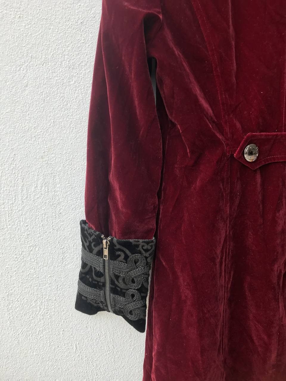 Japanese Brand Rare Punk Rave Gothic Steampunk Velvet Fabric Long Coat Size US M / EU 48-50 / 2 - 10 Thumbnail