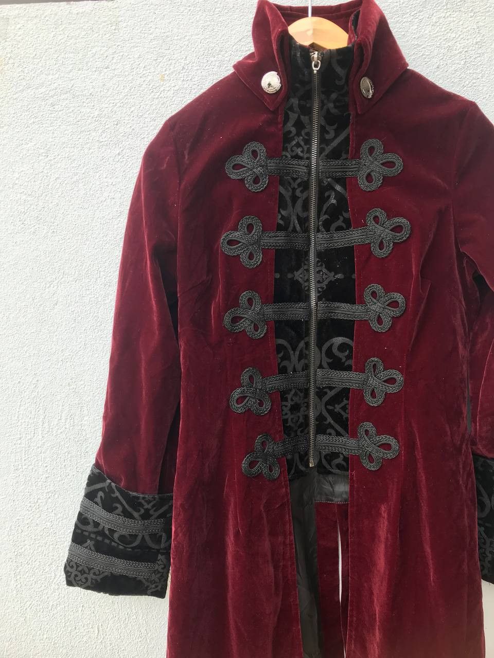 Japanese Brand Rare Punk Rave Gothic Steampunk Velvet Fabric Long Coat Size US M / EU 48-50 / 2 - 5 Thumbnail