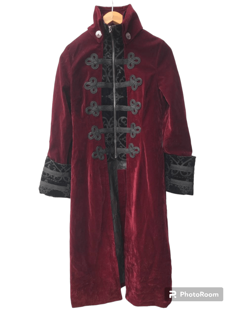 Japanese Brand Rare Punk Rave Gothic Steampunk Velvet Fabric Long Coat Size US M / EU 48-50 / 2 - 1 Thumbnail