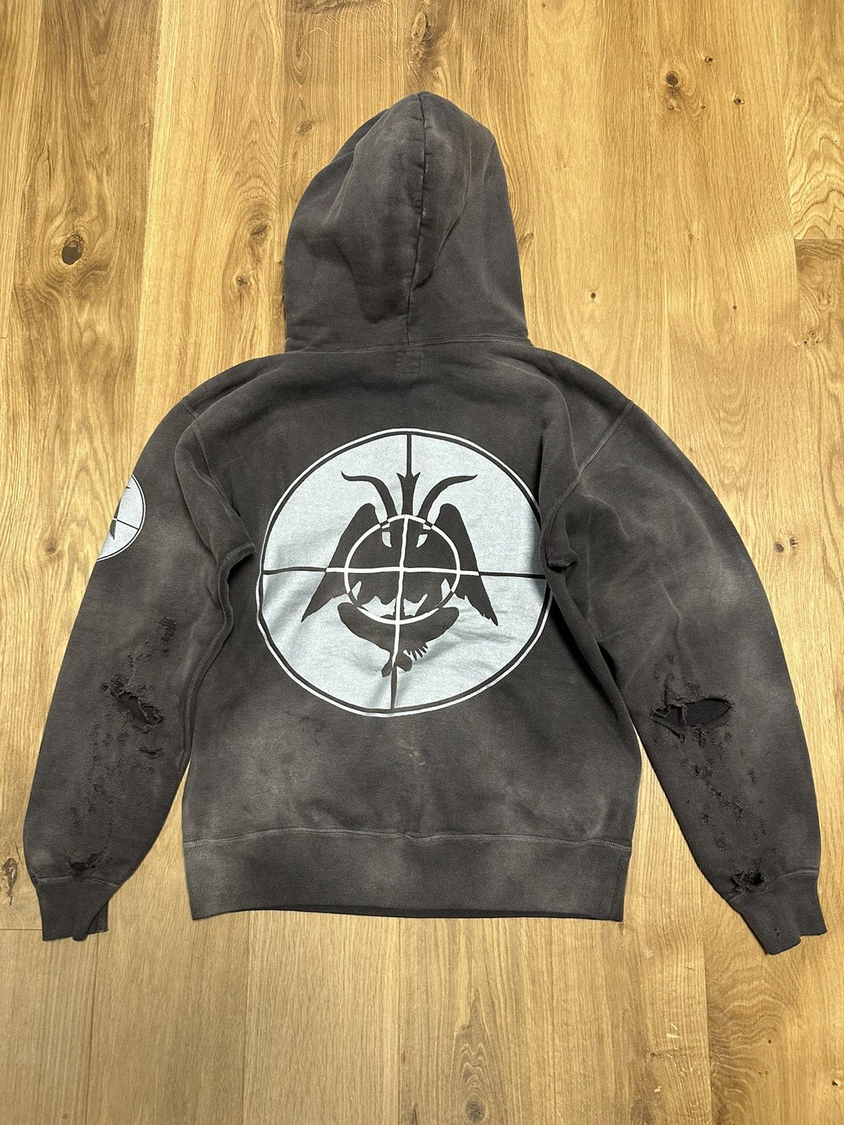 Saint Michael Target distressed hoodie
