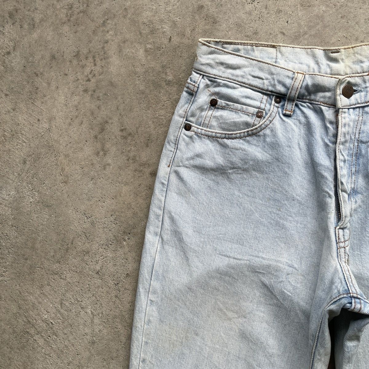 Japanese Brand Vintage Big John Sun Faded Denim Jeans Pants THRASHED Size US 29 - 4 Thumbnail