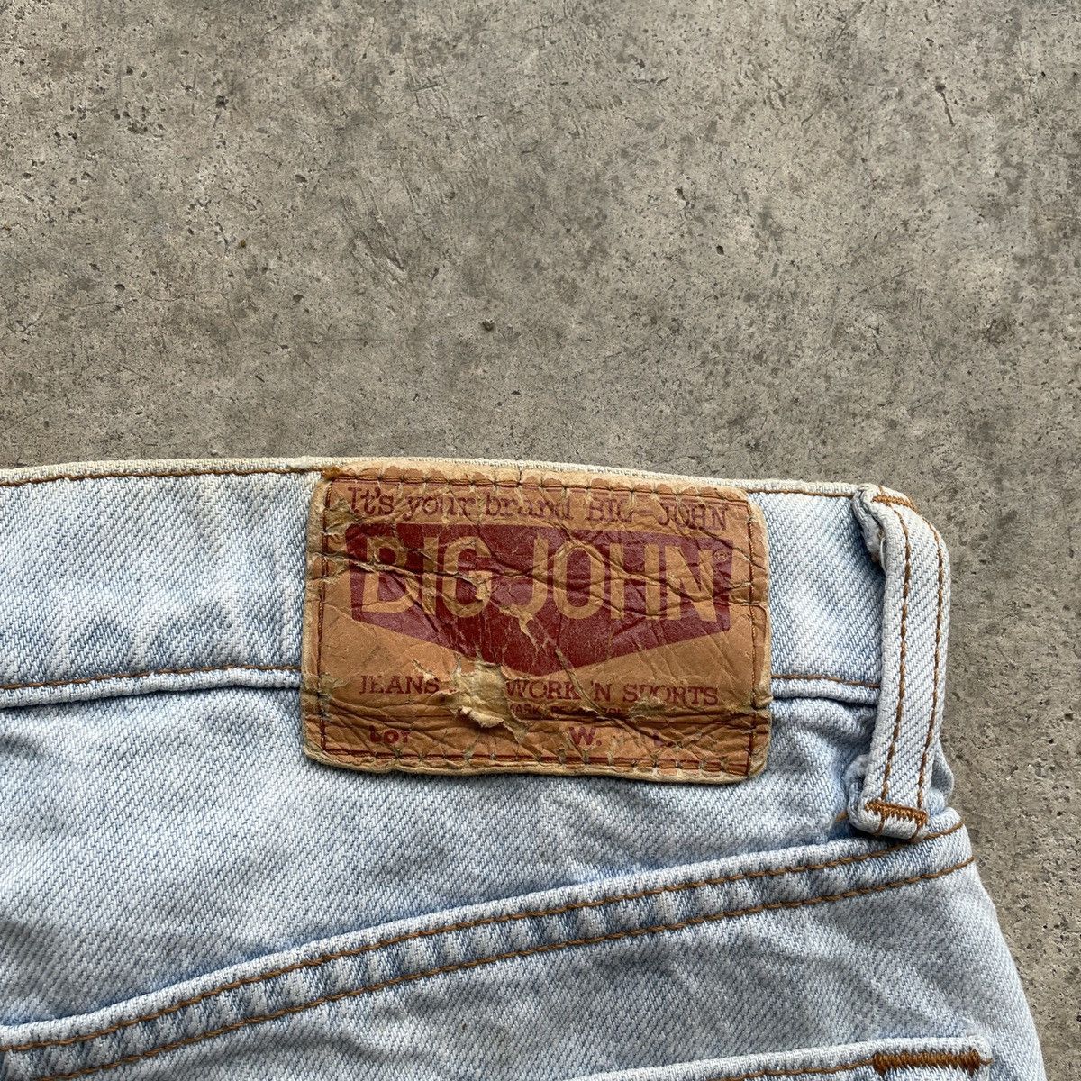 Japanese Brand Vintage Big John Sun Faded Denim Jeans Pants THRASHED Size US 29 - 11 Thumbnail