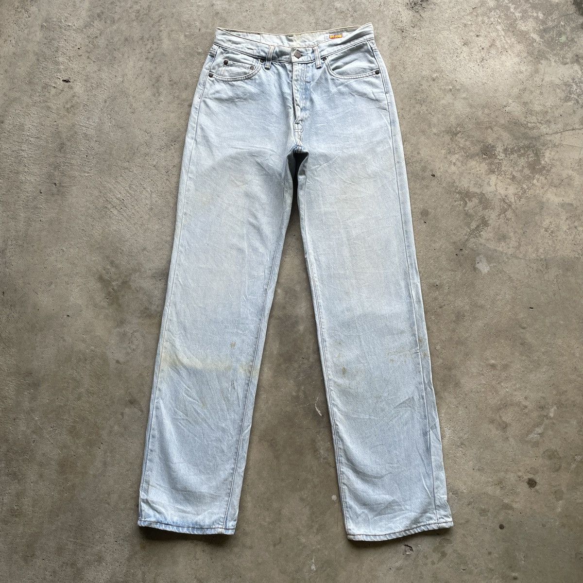 Japanese Brand Vintage Big John Sun Faded Denim Jeans Pants THRASHED Size US 29 - 1 Thumbnail