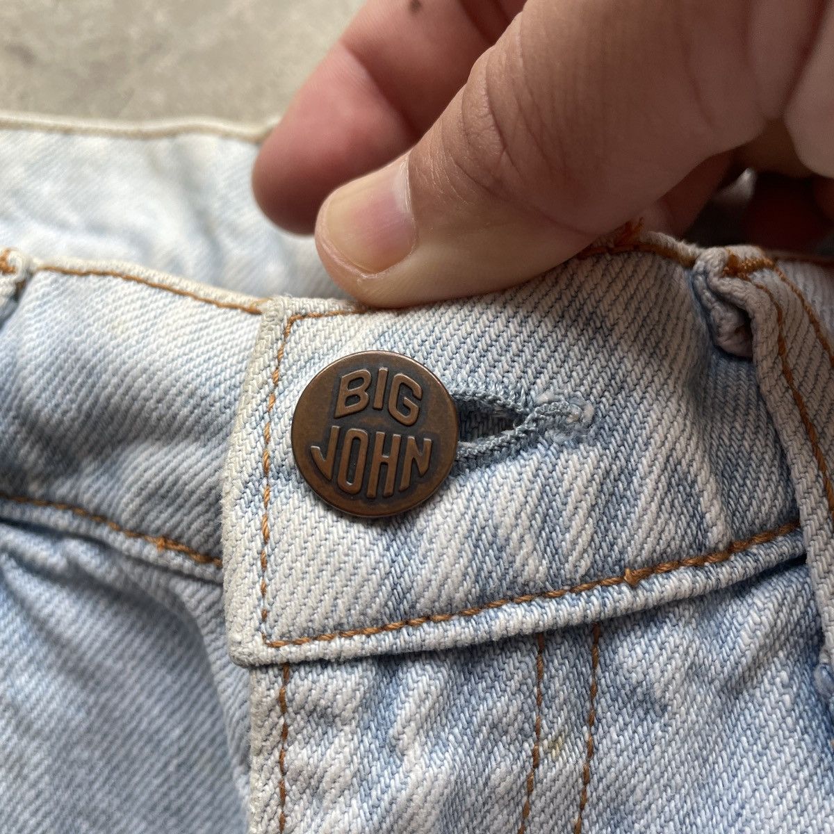 Japanese Brand Vintage Big John Sun Faded Denim Jeans Pants THRASHED Size US 29 - 7 Thumbnail