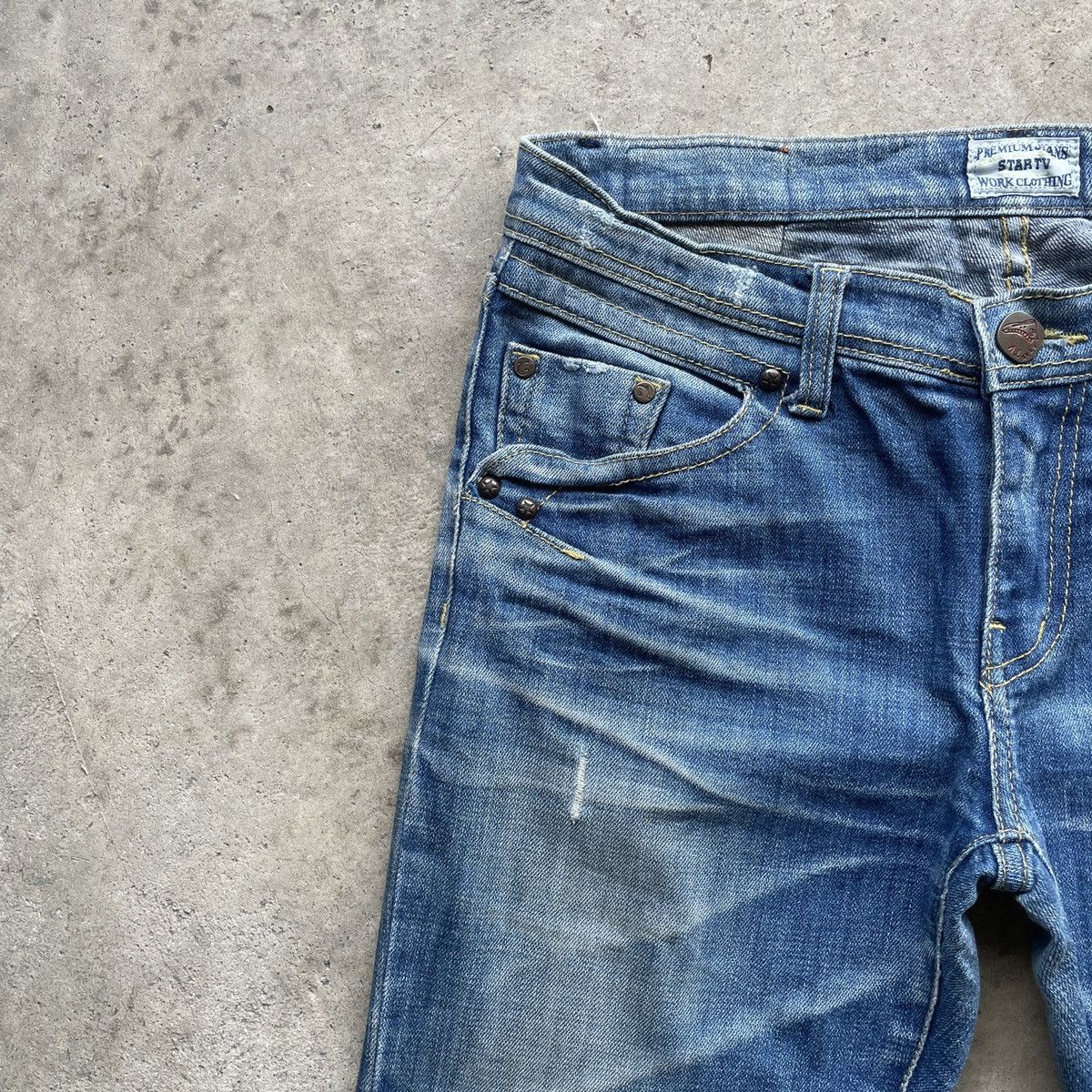 Japanese Brand Vintage Star Tv Faded Denim Jeans Pants Nice Design Size US 30 / EU 46 - 3 Thumbnail