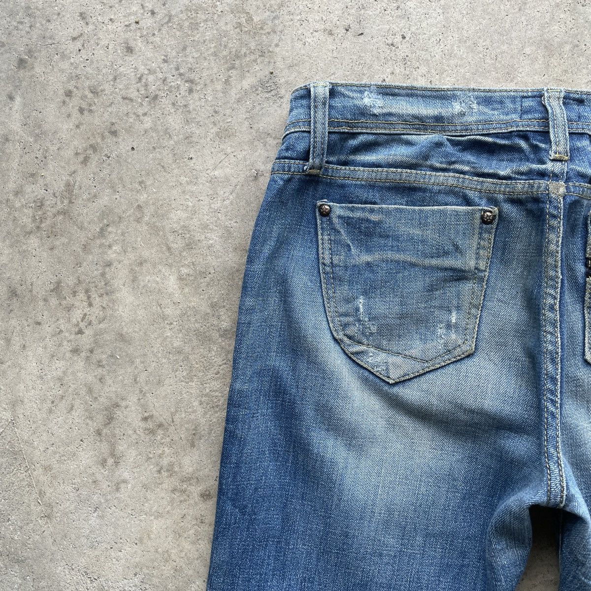 Japanese Brand Vintage Star Tv Faded Denim Jeans Pants Nice Design Size US 30 / EU 46 - 10 Thumbnail