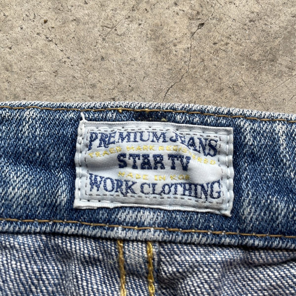 Japanese Brand Vintage Star Tv Faded Denim Jeans Pants Nice Design Size US 30 / EU 46 - 7 Thumbnail