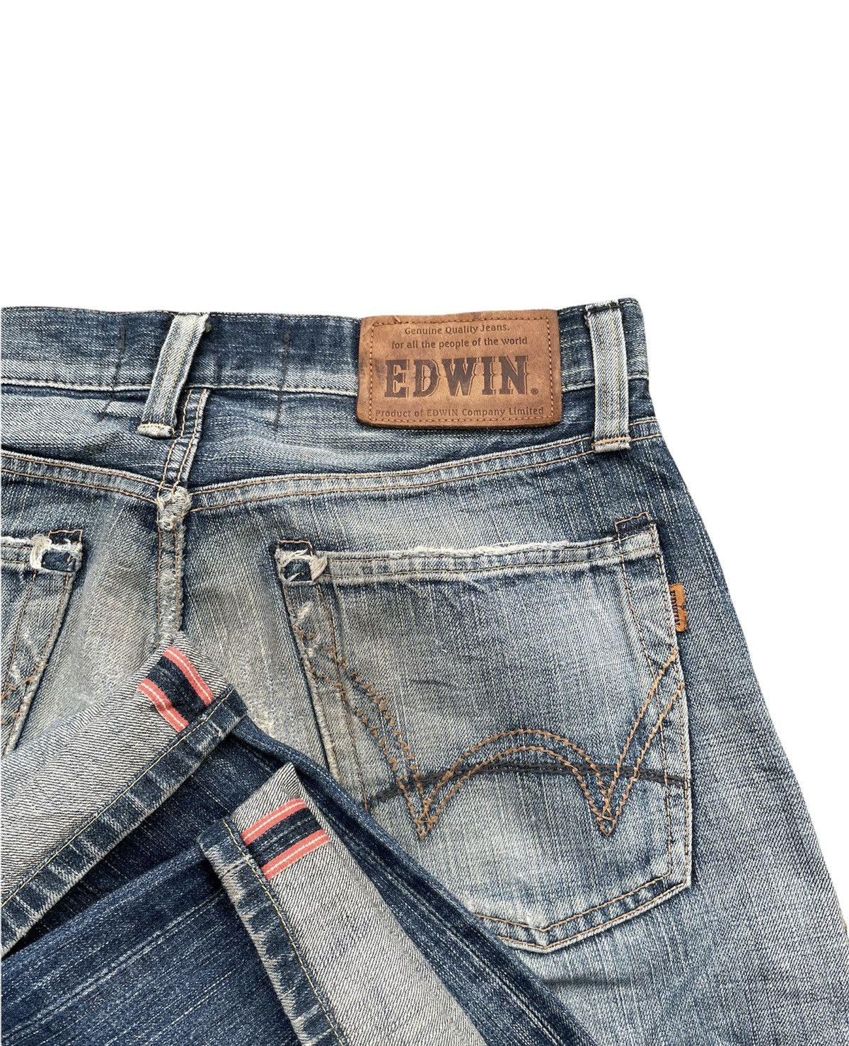 Edwin × If Six Was Nine Vintage Edwin 503V Aging Wash Selvedge Distressed Size US 33 - 2 Thumbnail