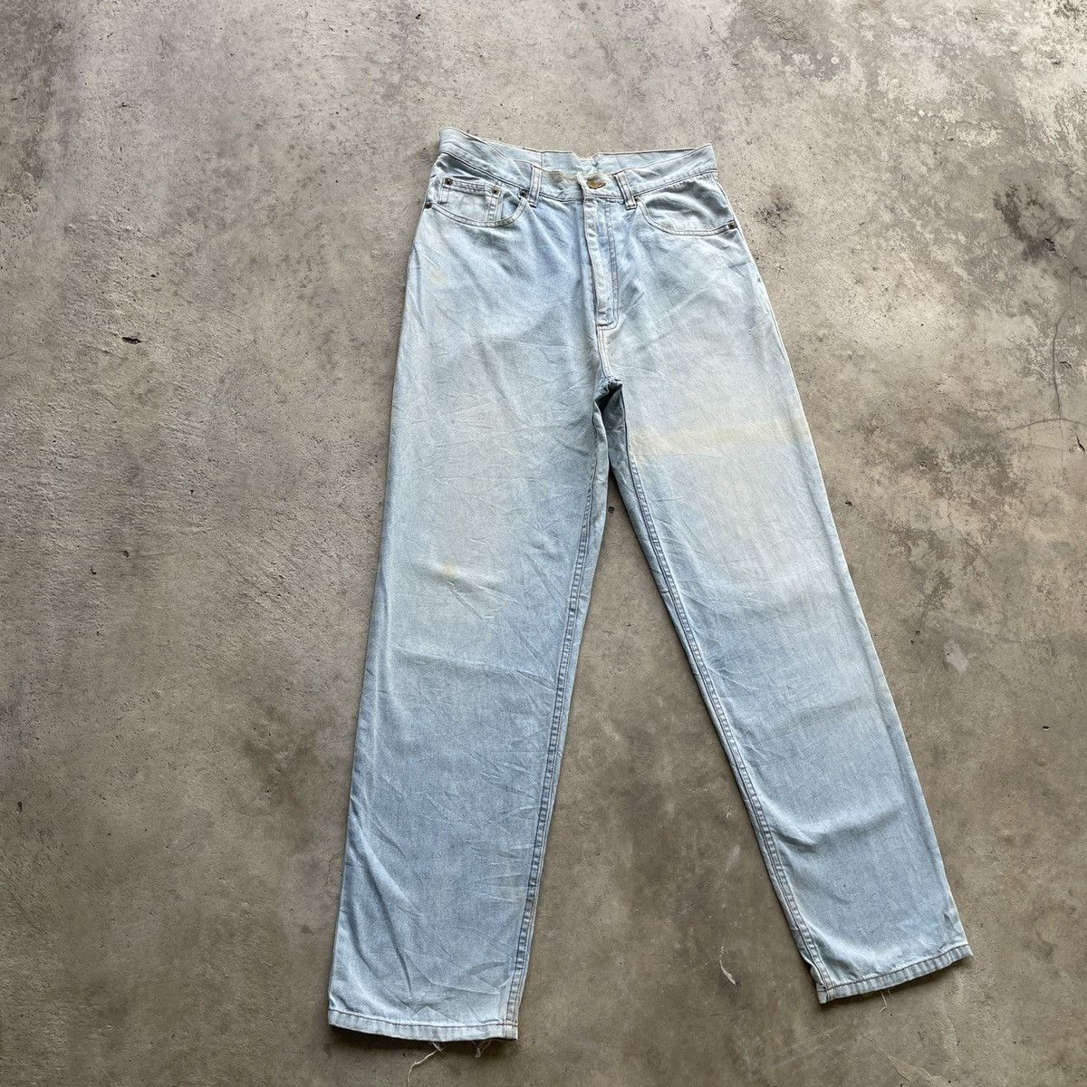 Japanese Brand Vintage Painters Denim Faded Jeans Pants W30x29.5 Size US 30 / EU 46 - 2 Thumbnail